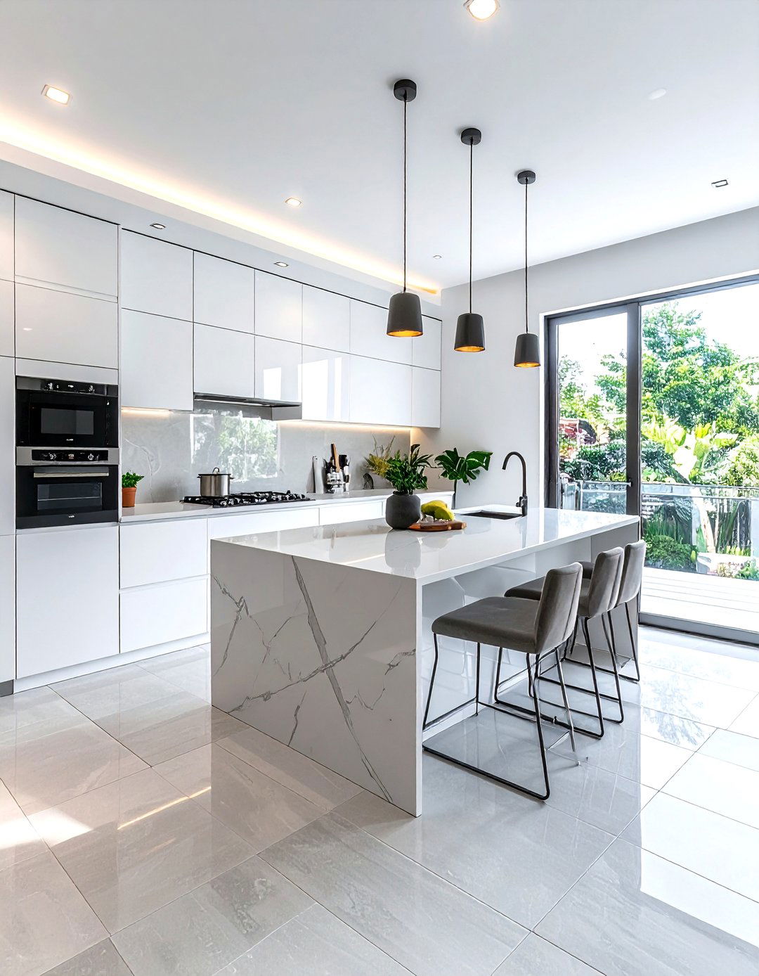 Modern large tile kitchen - 30 spec home kitchen ideas