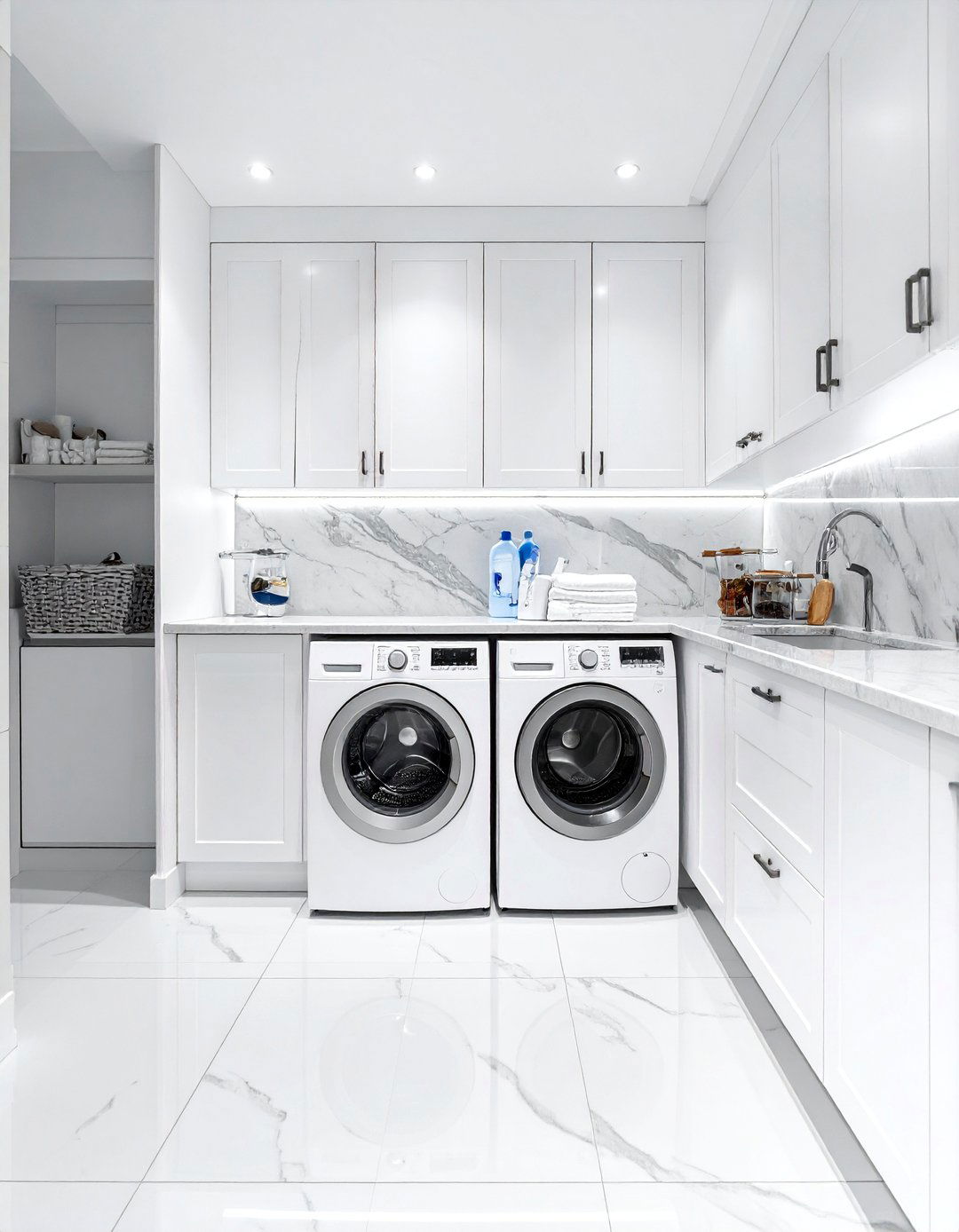 Modern laundry room organization - 30 new construction decor ideas