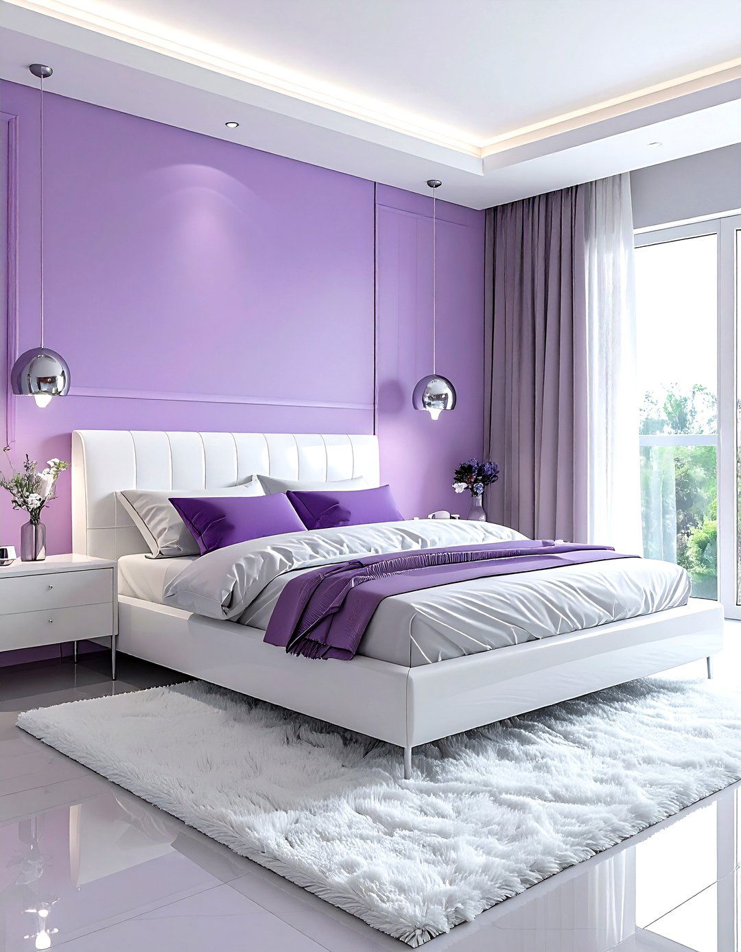 Modern lavender and white bedroom - 30 lavender and white bedroom ideas