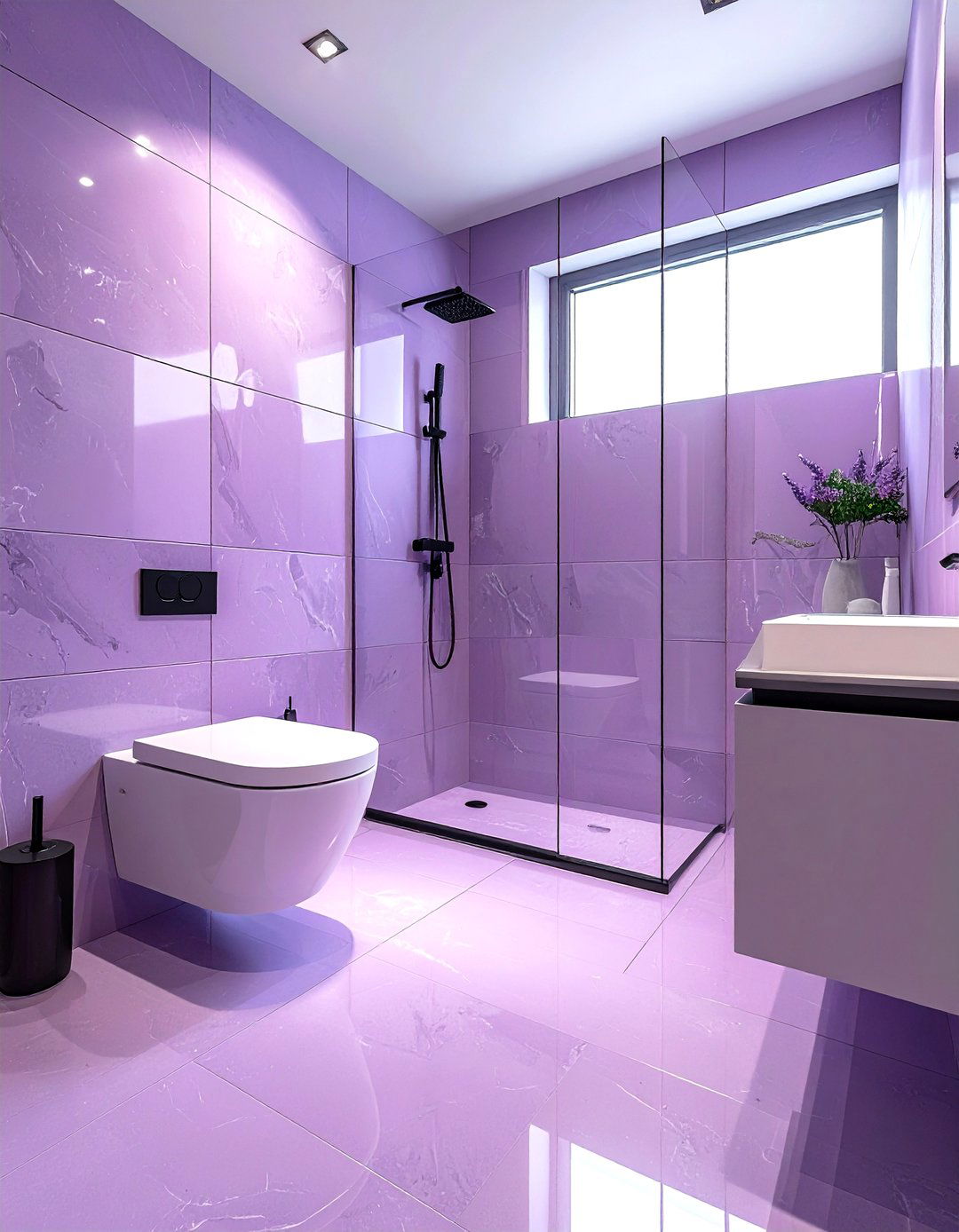 Modern lavender bathroom - 30 lavender bathroom color schemes
