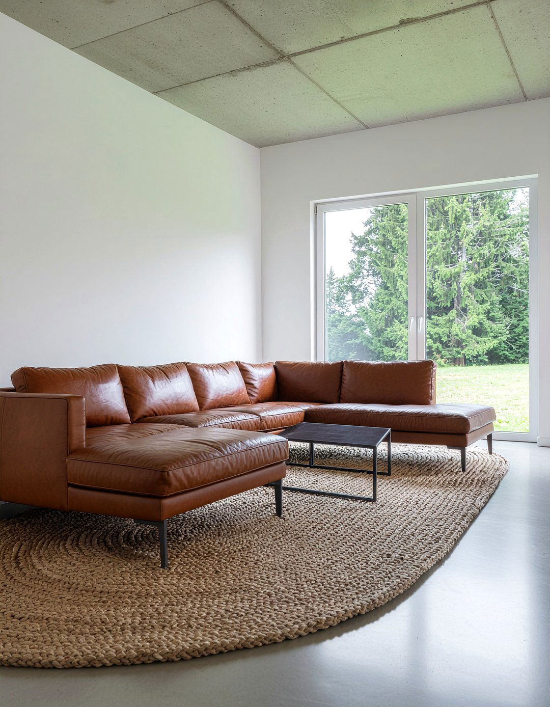 Modern leather sectional living room - 30 leather sofa living room ideas