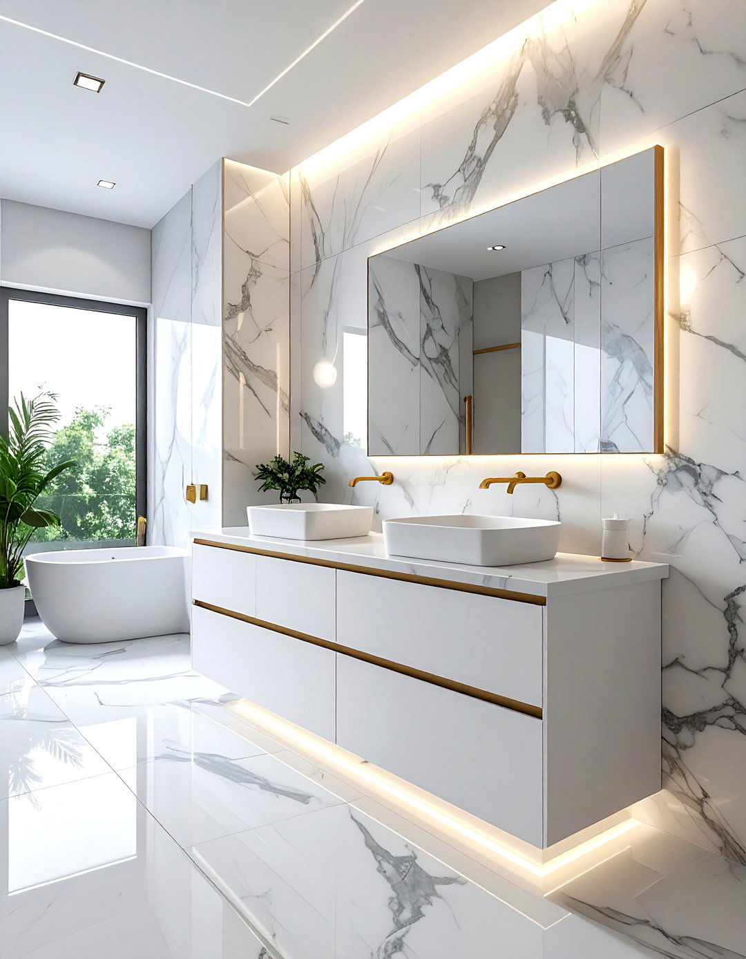 Modern marble bathroom - 30 showstopper bathroom ideas