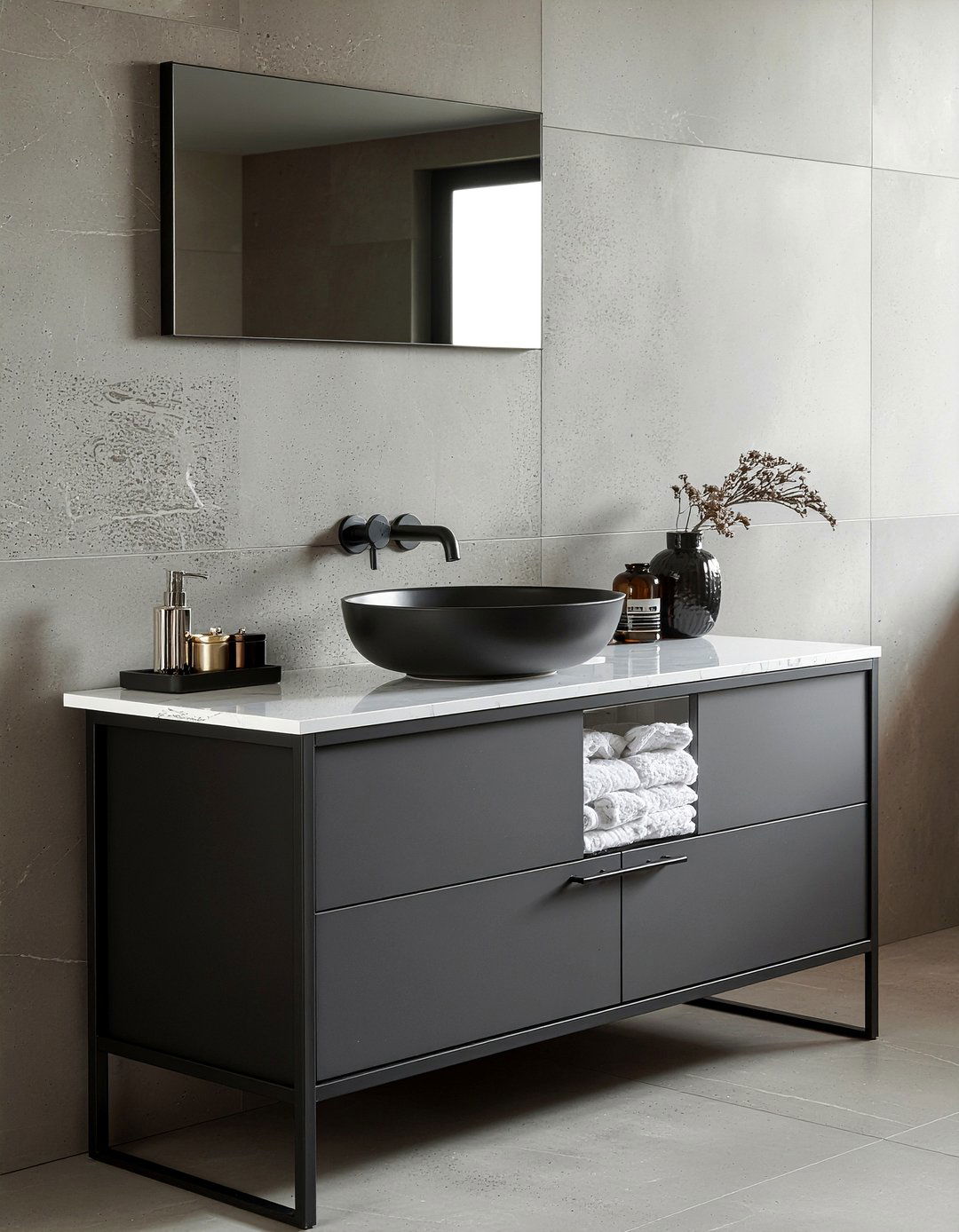 Modern marble bathroom vanity - 30 marble countertop bathroom ideas
