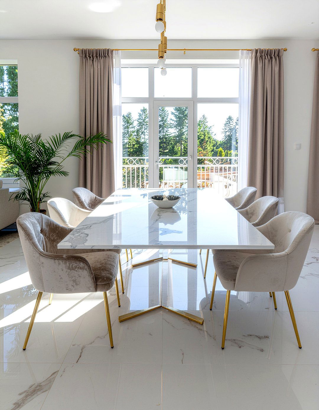 Modern marble dining room - 30 luxury dining room ideas