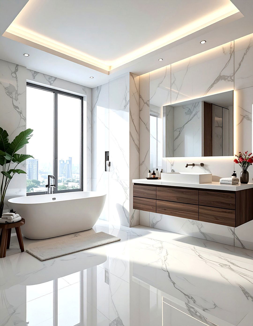 Modern master bathroom marble - 30 Statuario marble bathroom ideas