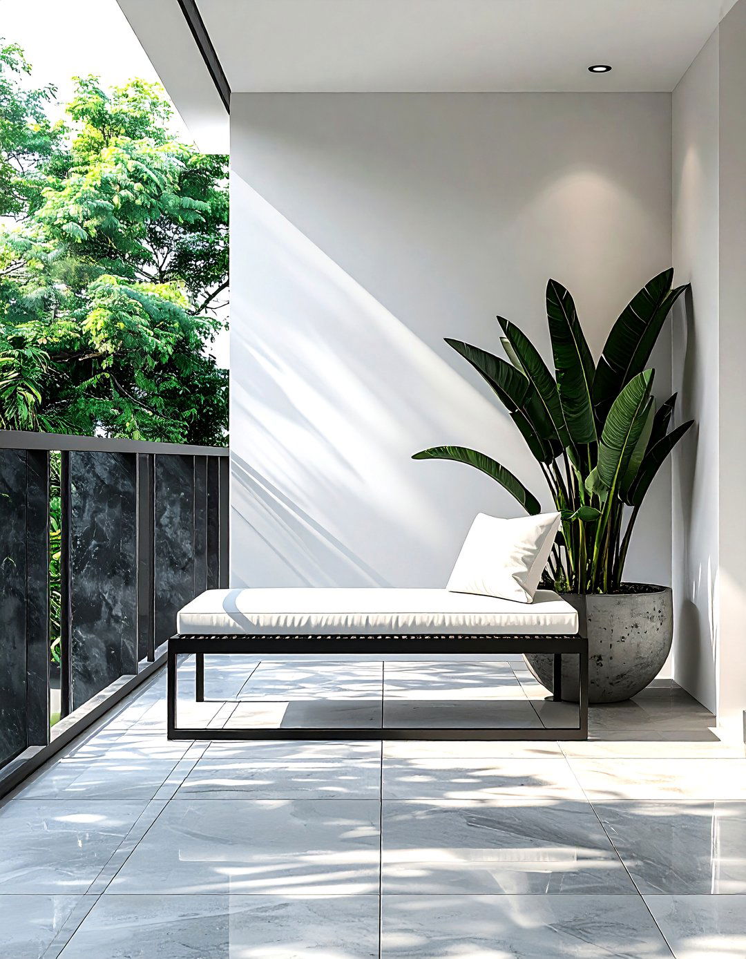 Modern minimalist balcony - 30 small balcony ideas