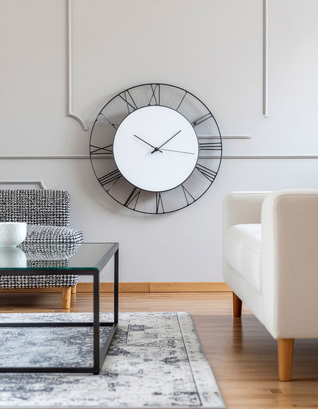 Modern minimalist clock - 30 living room clock ideas