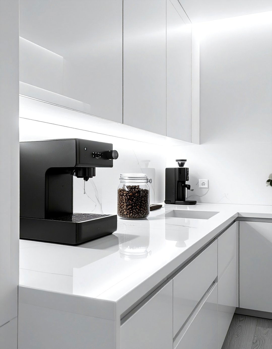 Modern minimalist coffee setup - 30 coffee station kitchen ideas