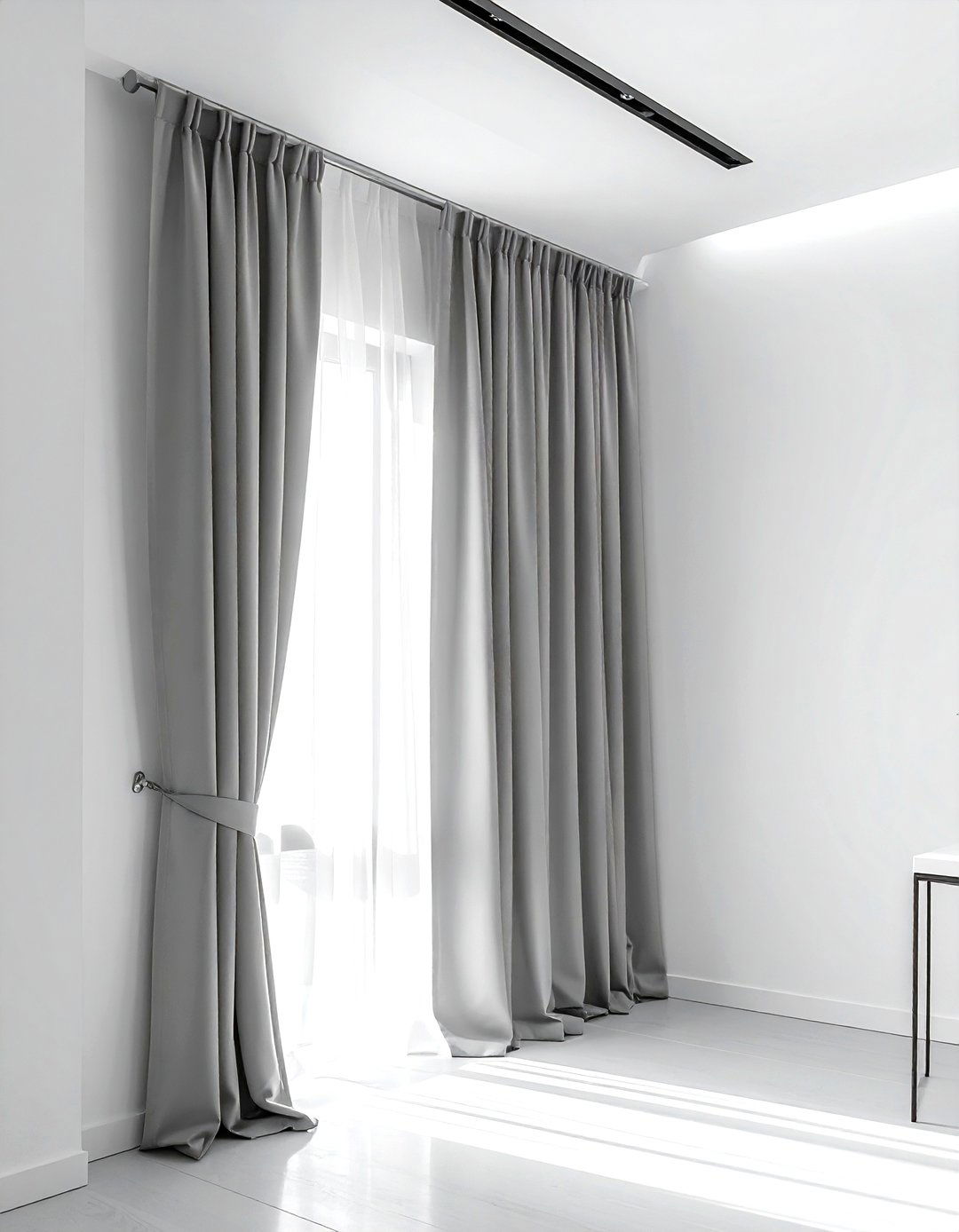 Modern minimalist curtain rod - 30 curtain rod ideas