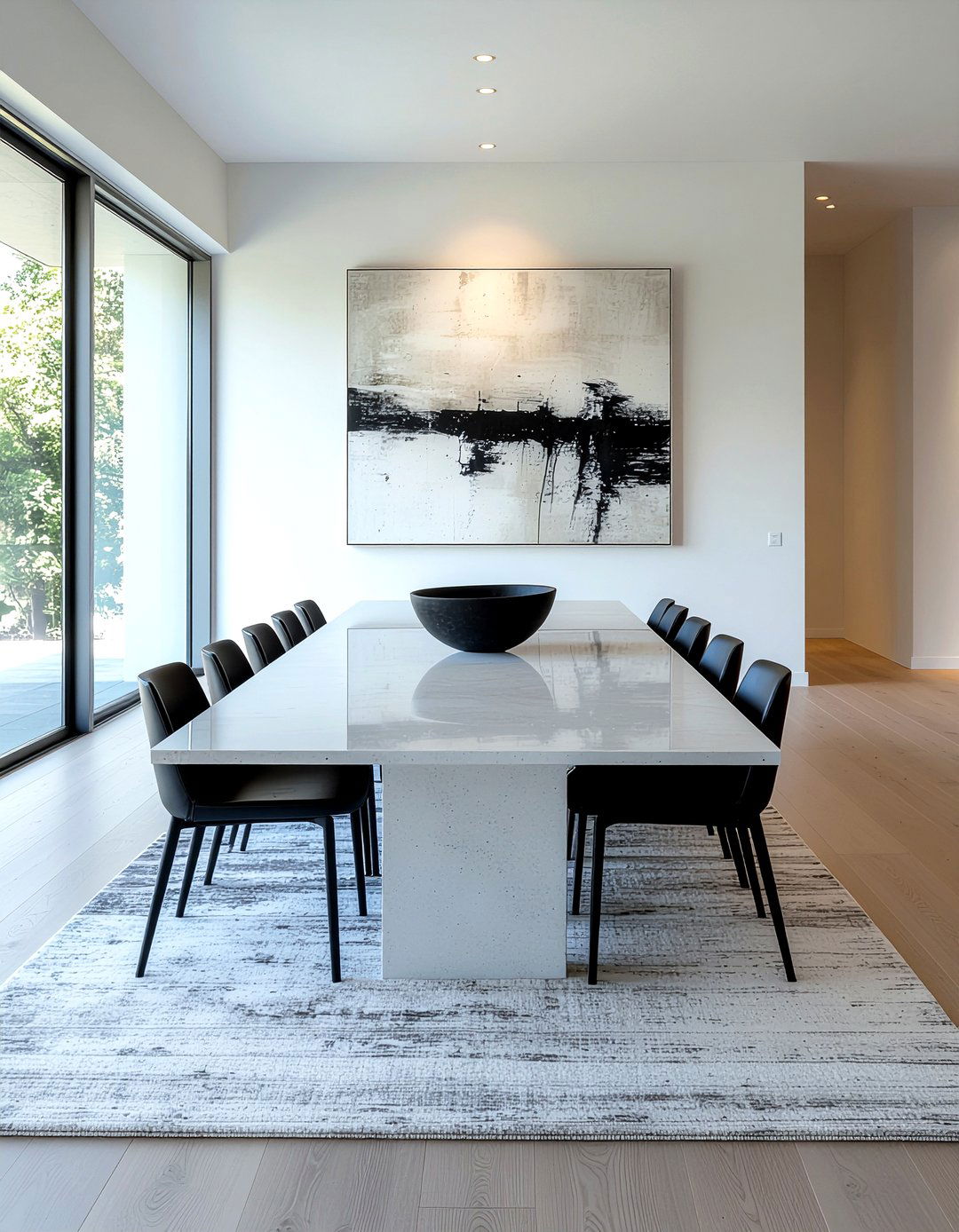 Modern minimalist dining room - 30 large dining room ideas