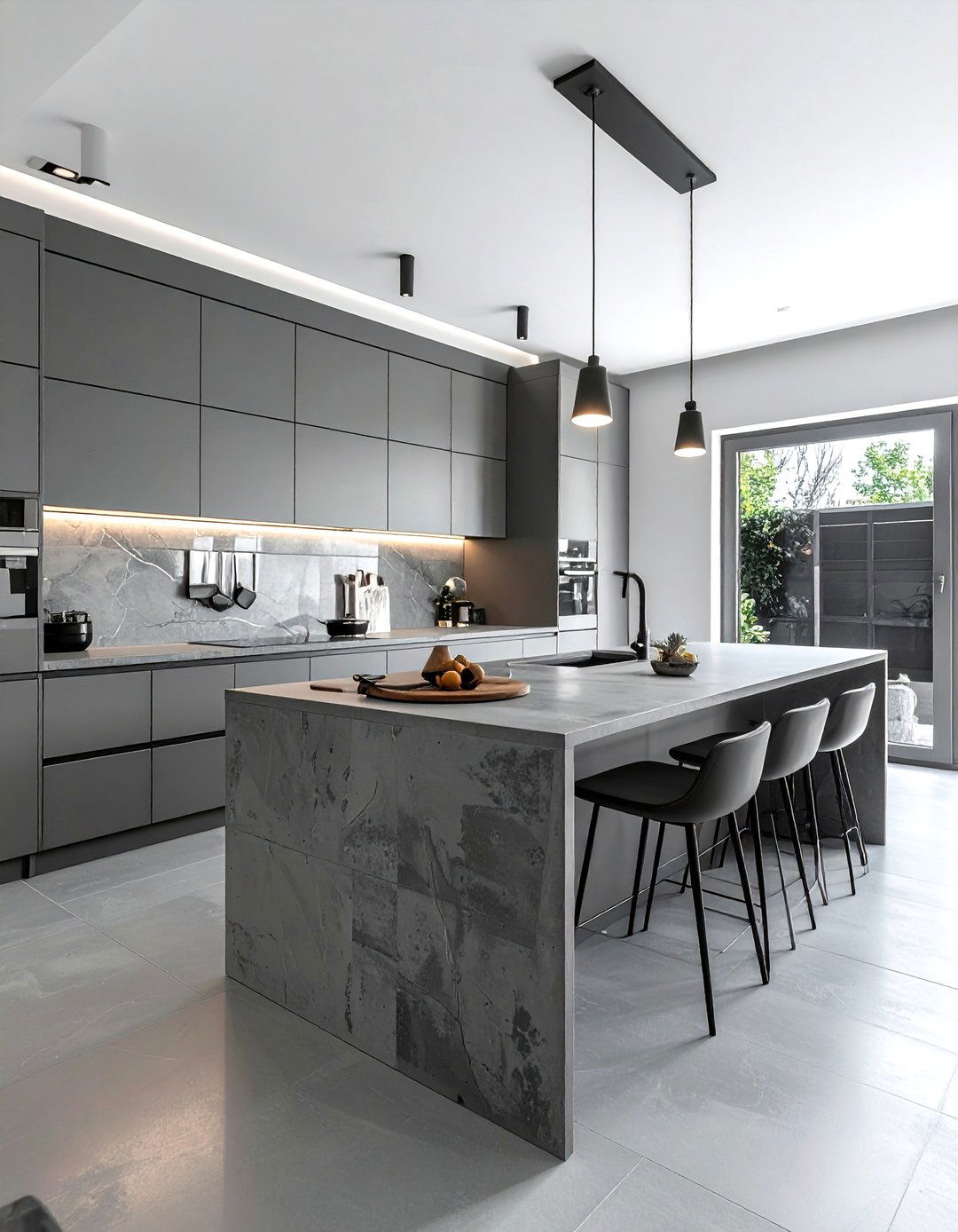 Modern minimalist gray kitchen - 30 cool gray kitchen ideas