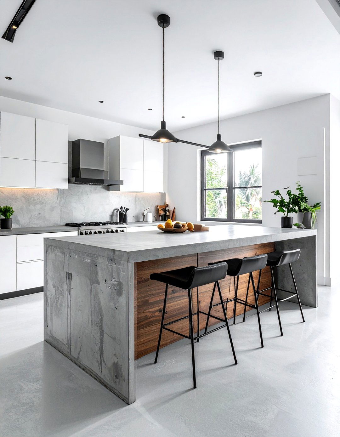 Modern minimalist kitchen island - 30 custom kitchen ideas