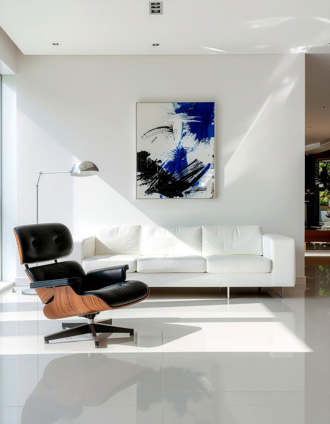 Modern minimalist living room - 30 living room Barcelona chair ideas