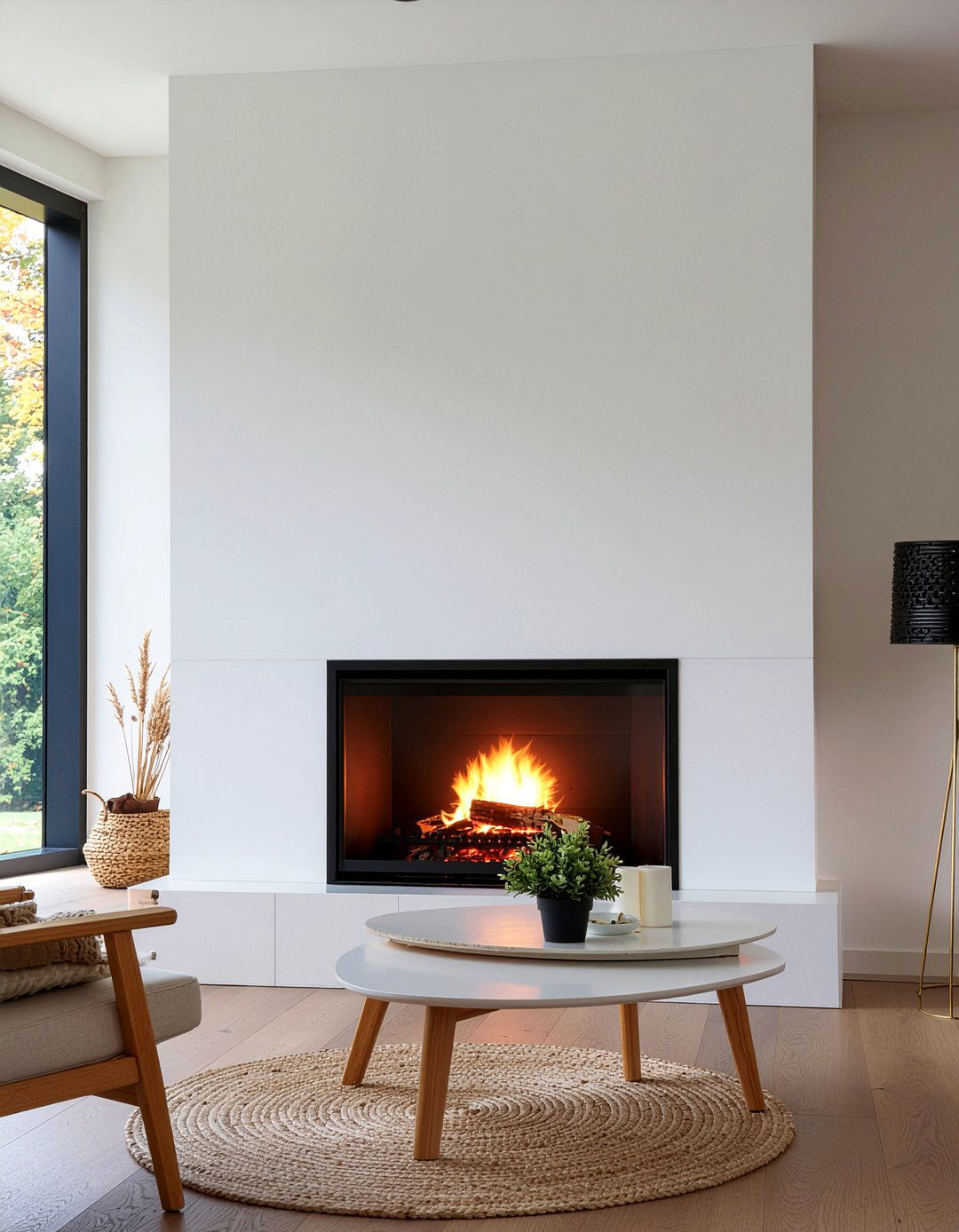 Modern minimalist mantel - 30 living room mantel styling ideas