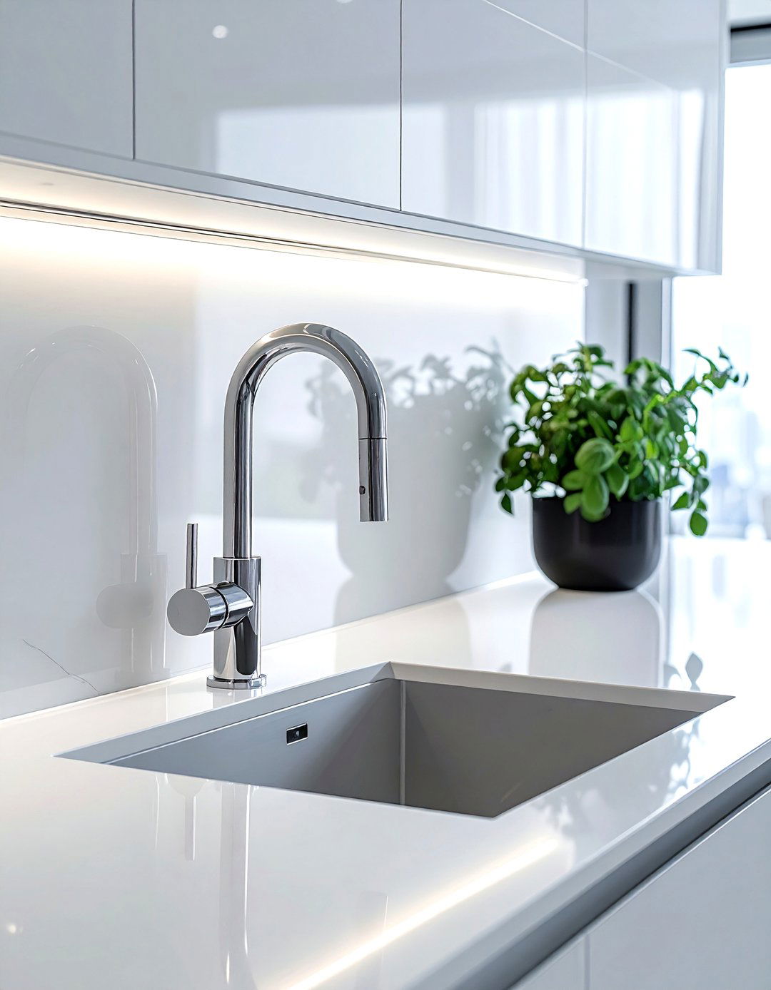 Modern minimalist wall mount faucet - 30 wall-mount kitchen faucet ideas