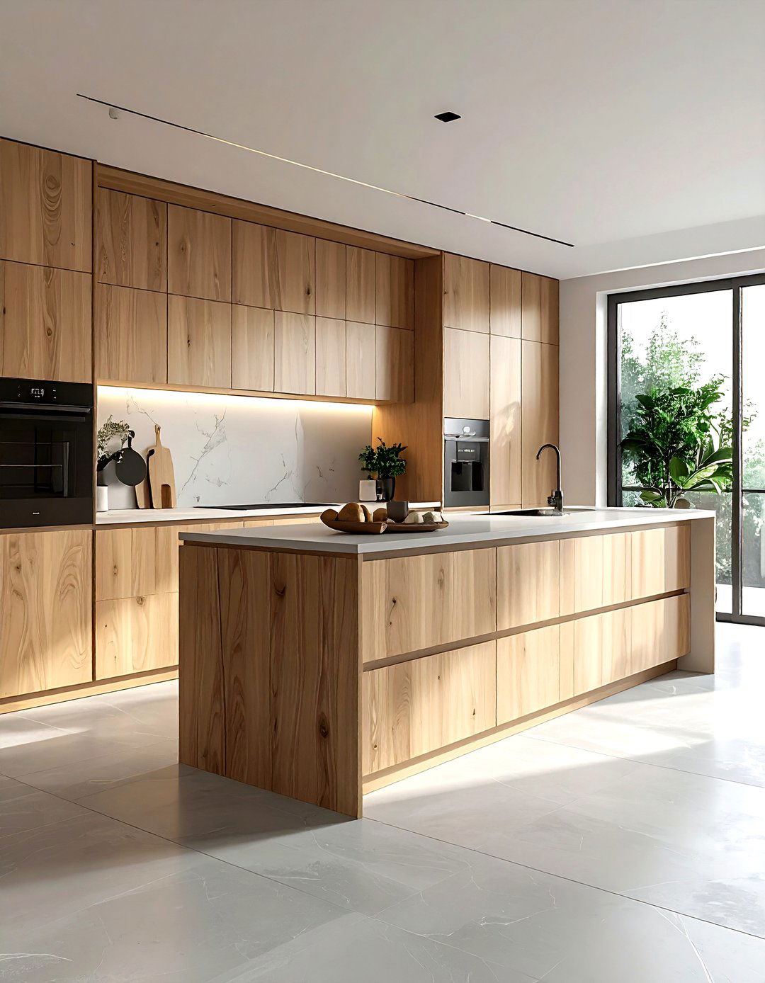 Modern minimalist wood kitchen - 30 natural wood kitchen ideas