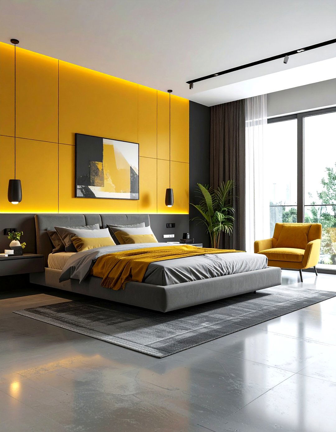 Modern mustard bedroom - 30 mustard bedroom ideas