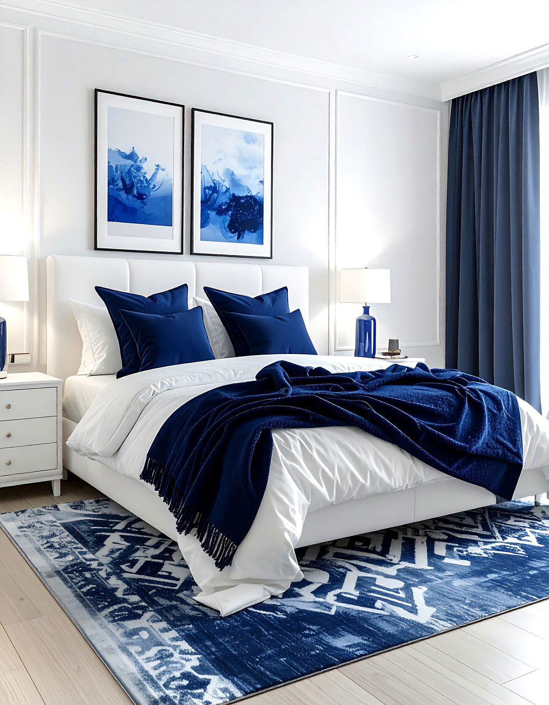 Modern navy guest room - 30 modern navy bedroom ideas