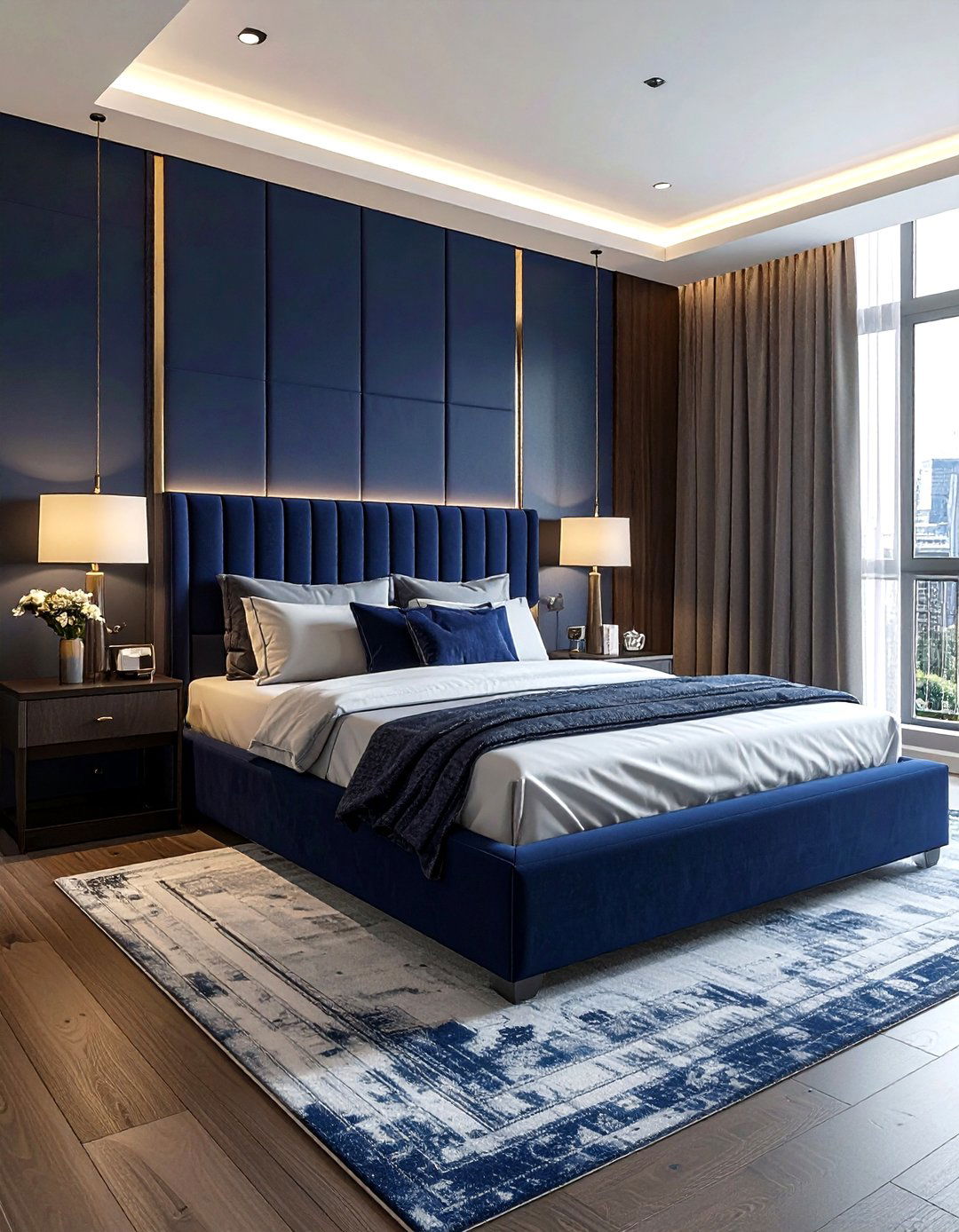 30 Minimalist Navy Bedroom Ideas for a Deep and Relaxing Room