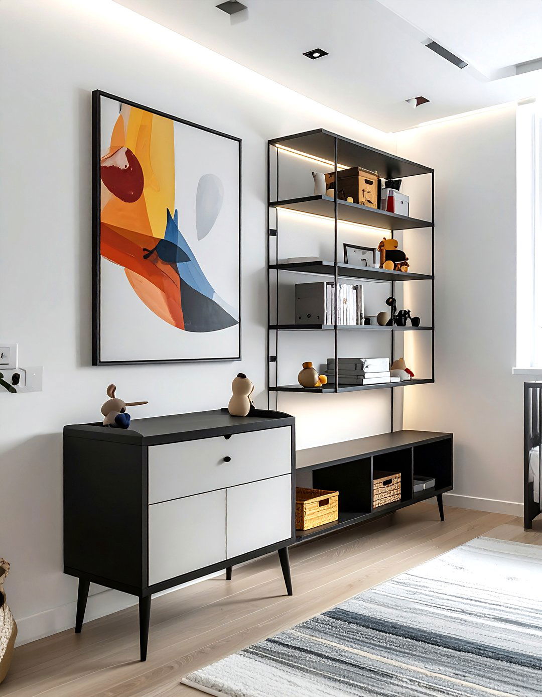 Modern nursery wall shelving - 30 nursery shelf ideas