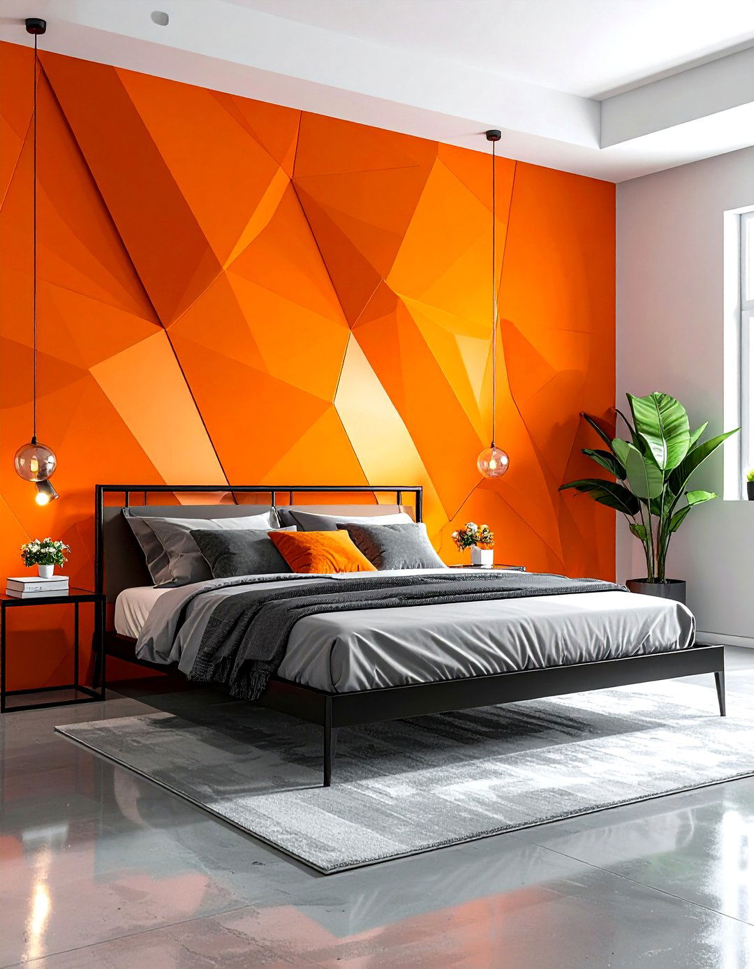 Modern orange bedroom - 30 orange bedroom decor ideas