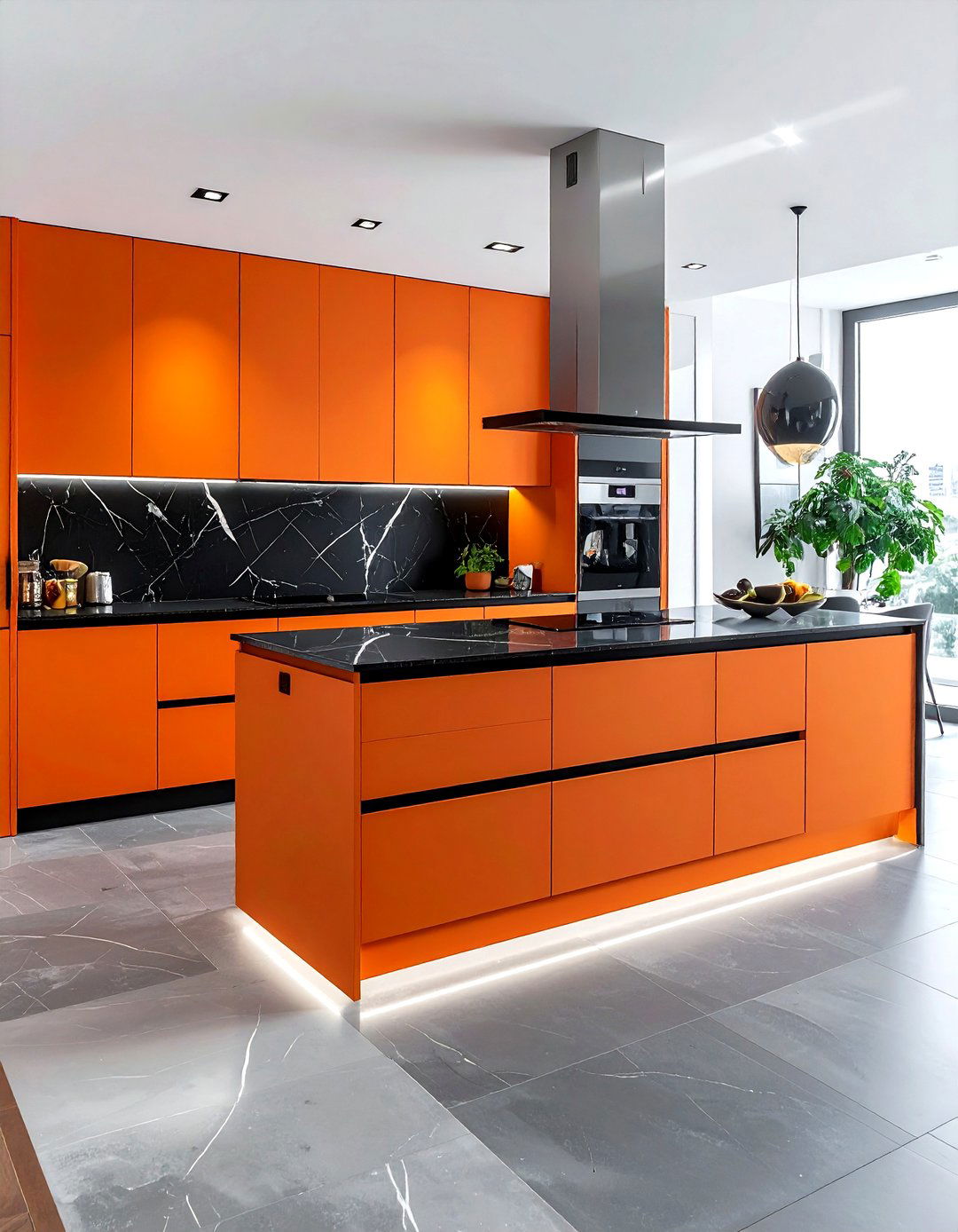 Modern orange kitchen - 30 bright orange kitchen ideas