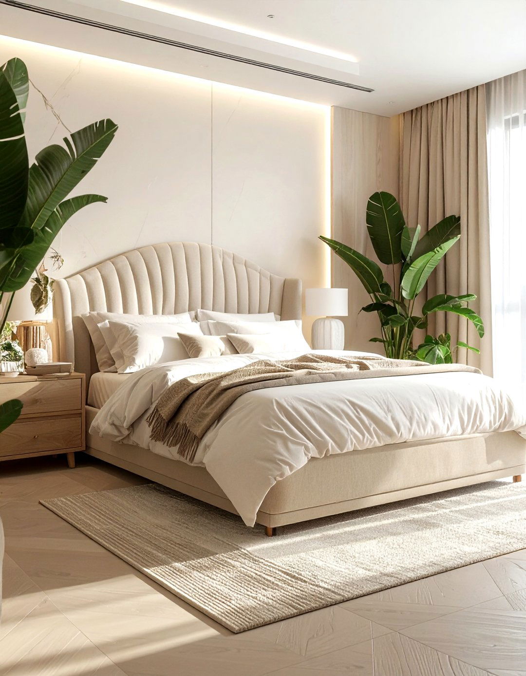 Modern organic beige bedroom - 30 beige bedroom decor ideas