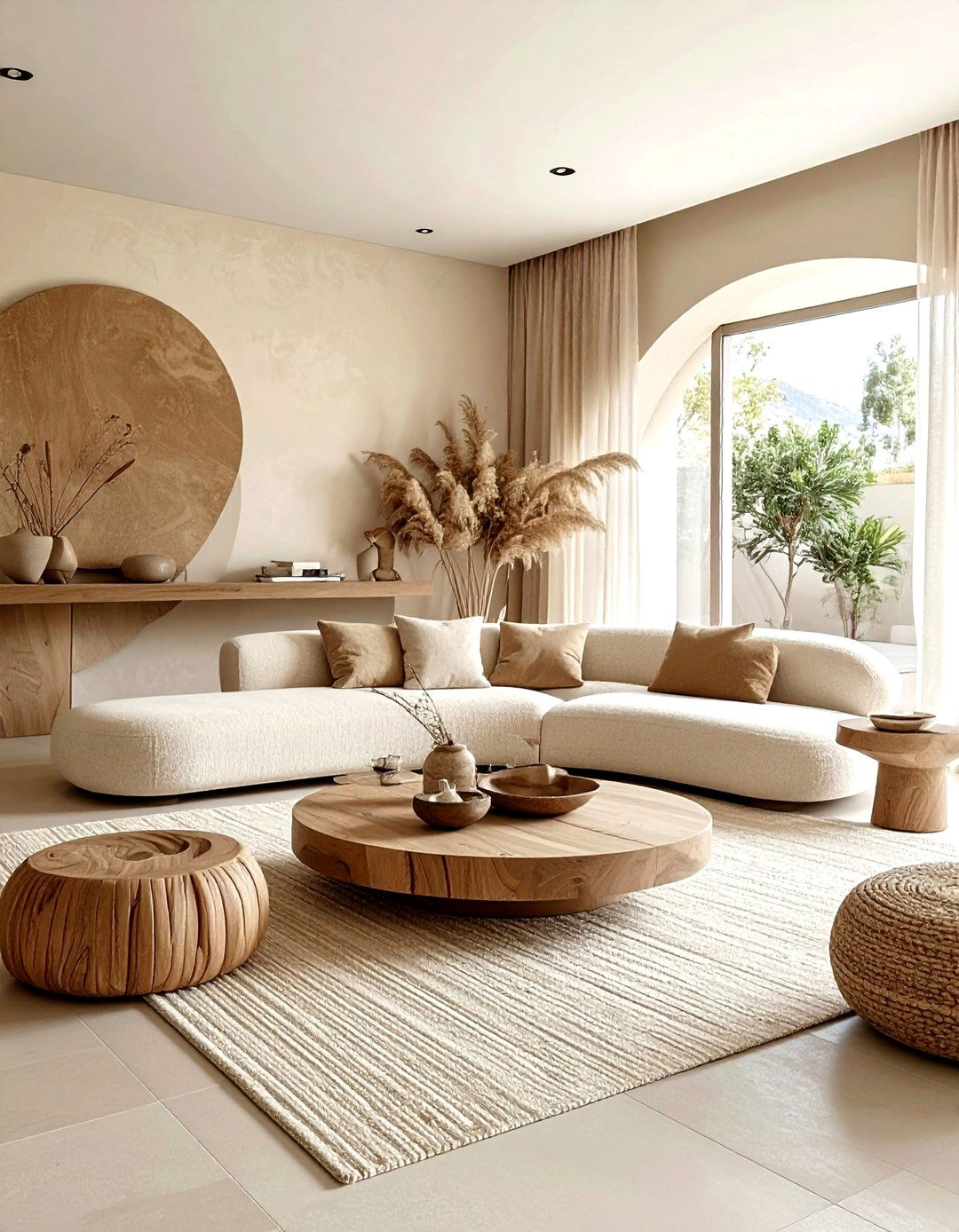 Modern organic beige living room - 30 modern beige living room ideas