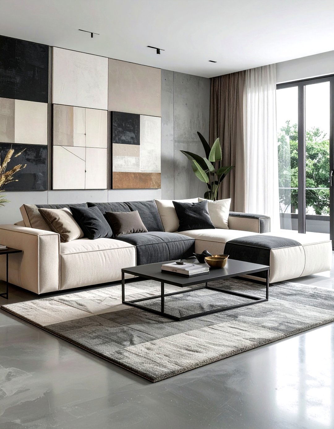 Modern patchwork sofa living room - 30 patchwork living room ideas