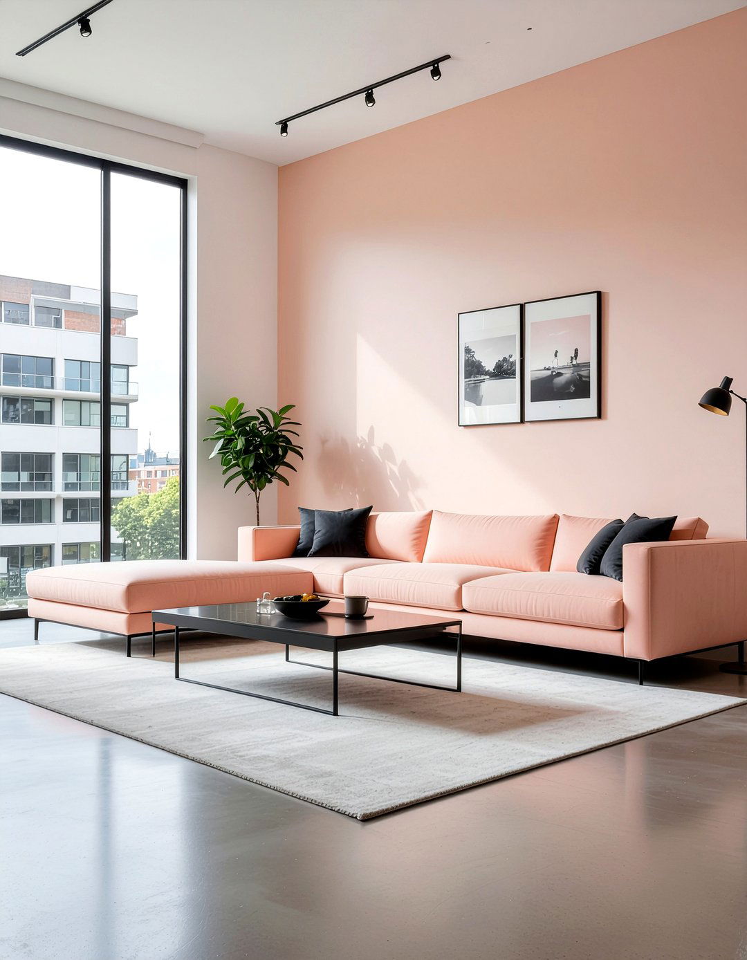 Modern peach living room - 30 peach living room ideas
