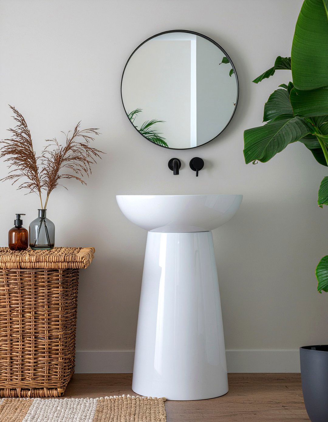 Modern pedestal sink - 30 modern take on classic bathroom ideas