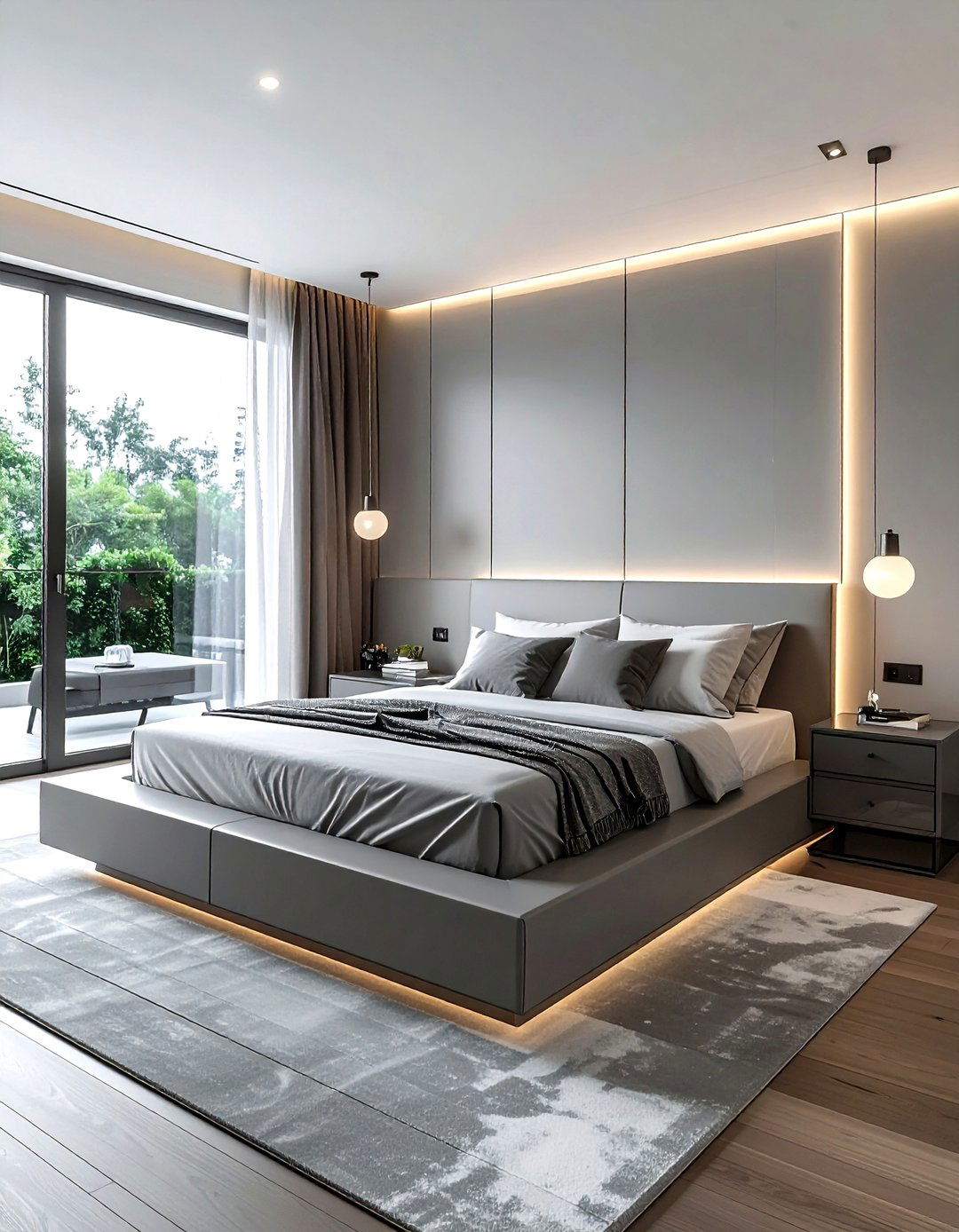 Modern platform bed set - 30 bedroom furniture settings