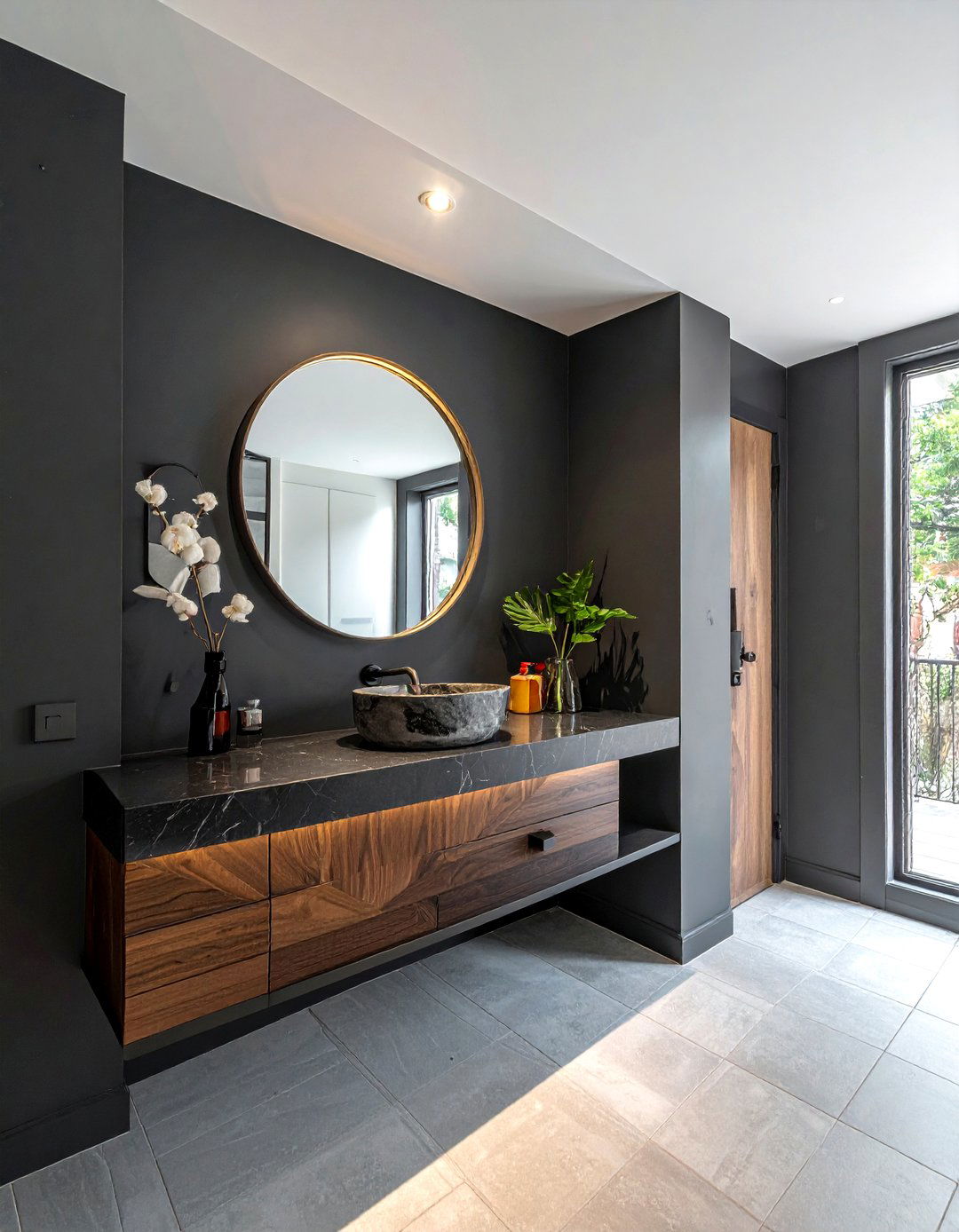 Modern powder room - 30 townhouse bathroom ideas