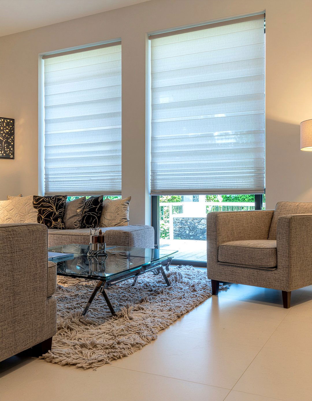 Modern roman shades - 30 living room roman shades