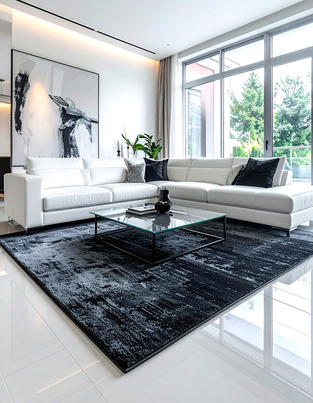 Modern rug living room - 30 living room rug ideas