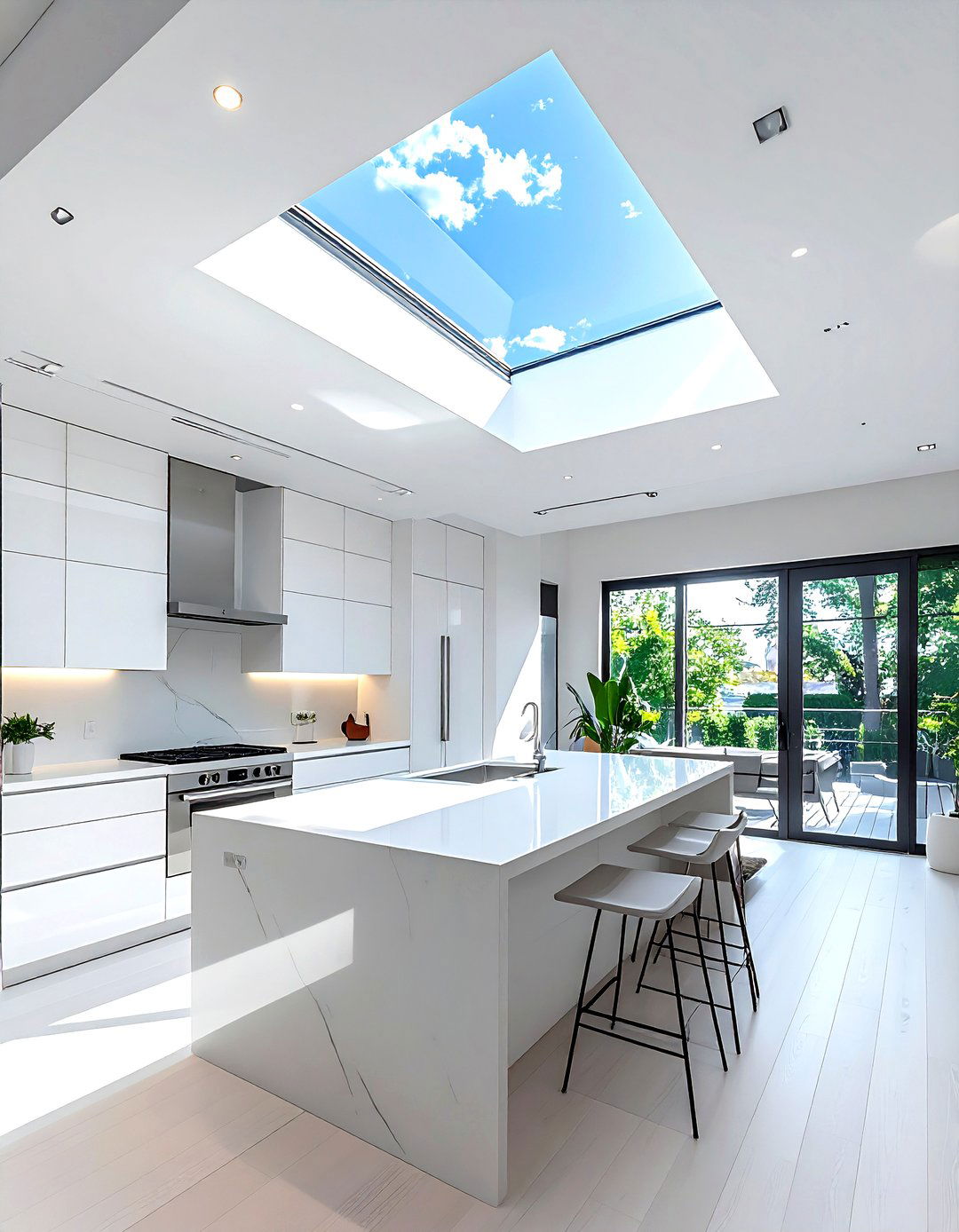Modern skylight installation - 30 bright decor ideas