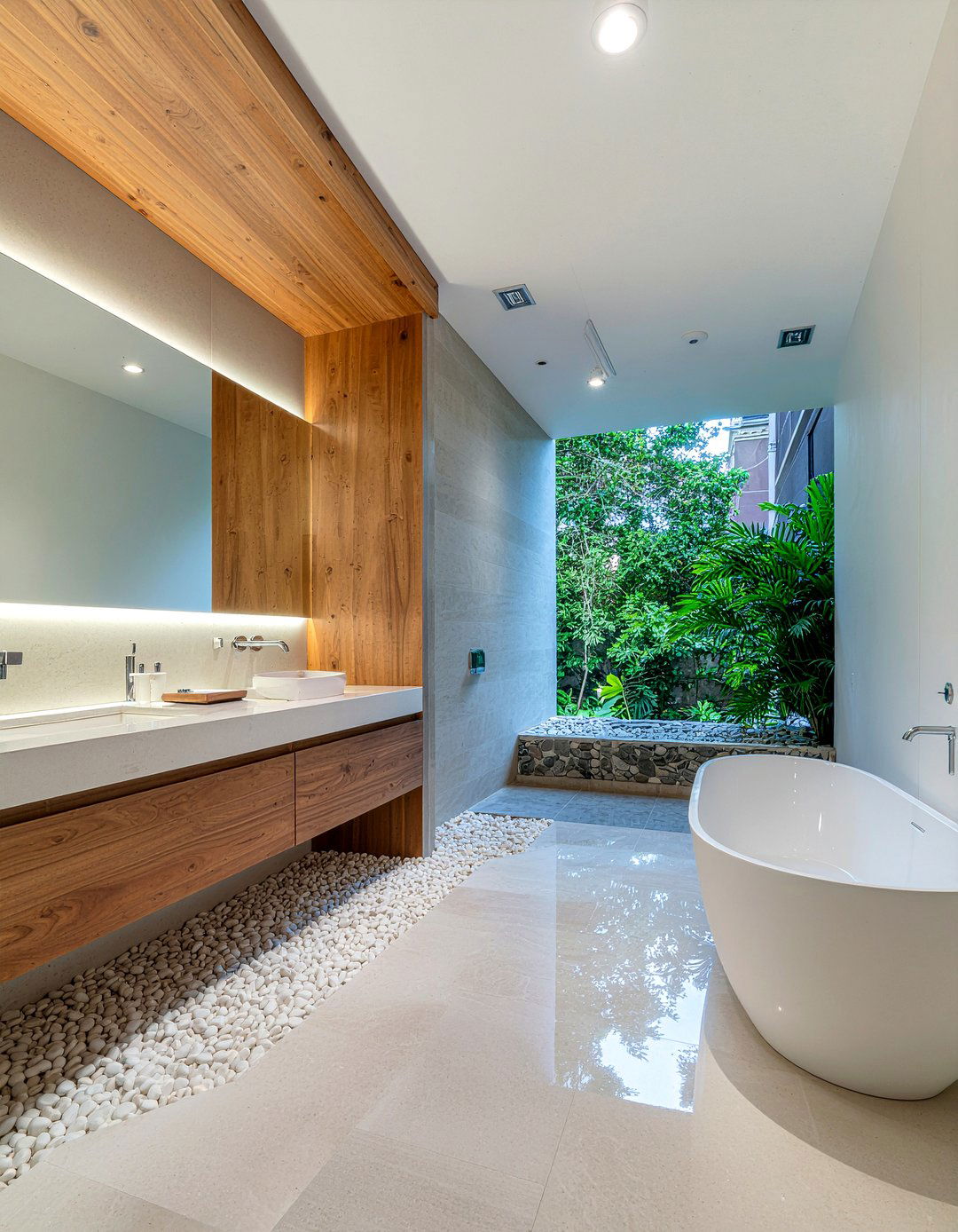 Modern spa bathroom - 30 bathroom depth ideas