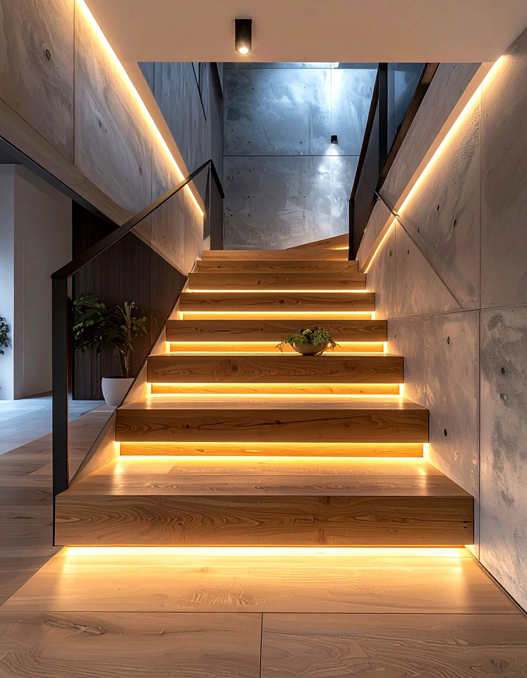 Modern staircase lighting - 30 stairway decor ideas