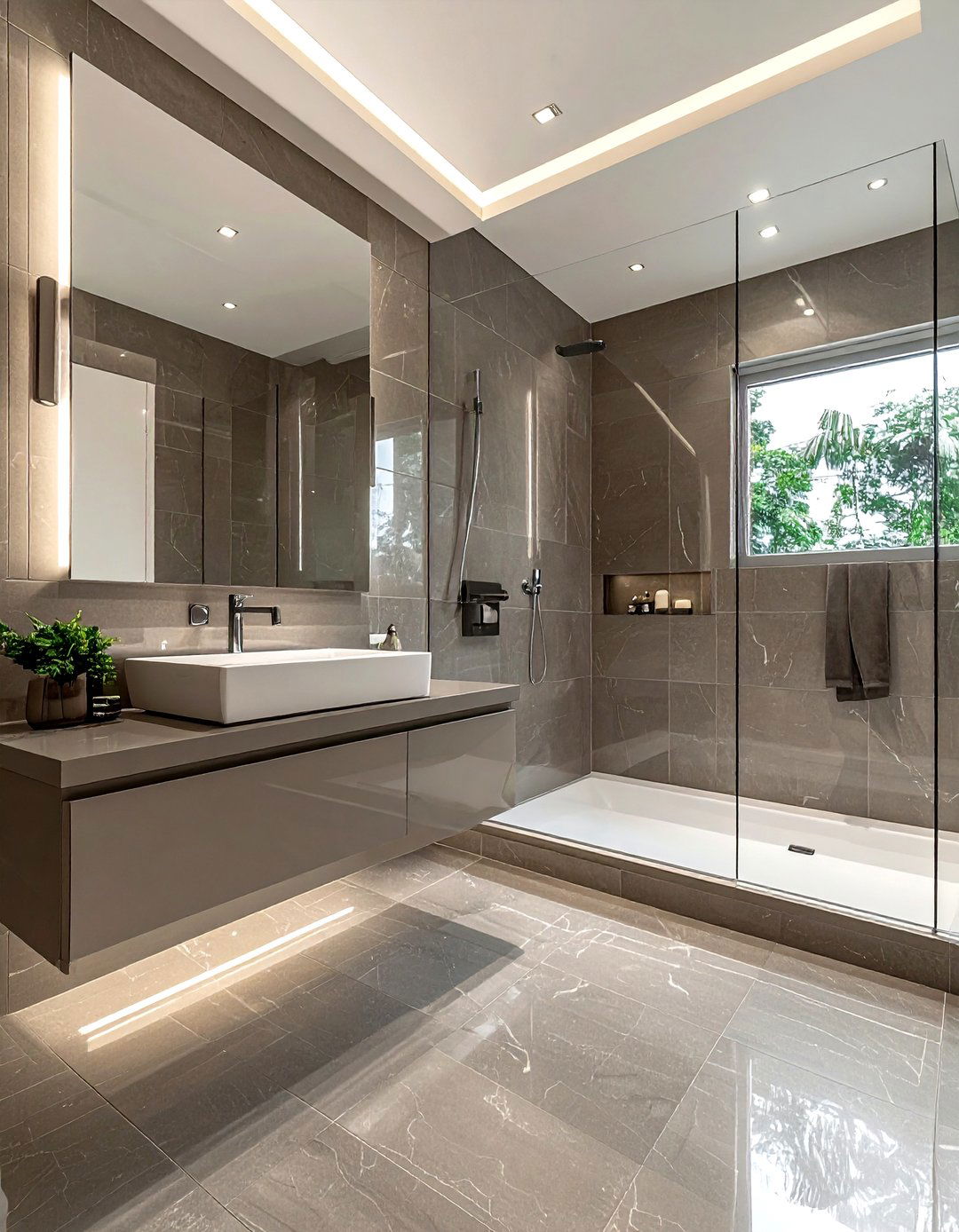 Modern taupe bathroom - 30 taupe bathroom ideas