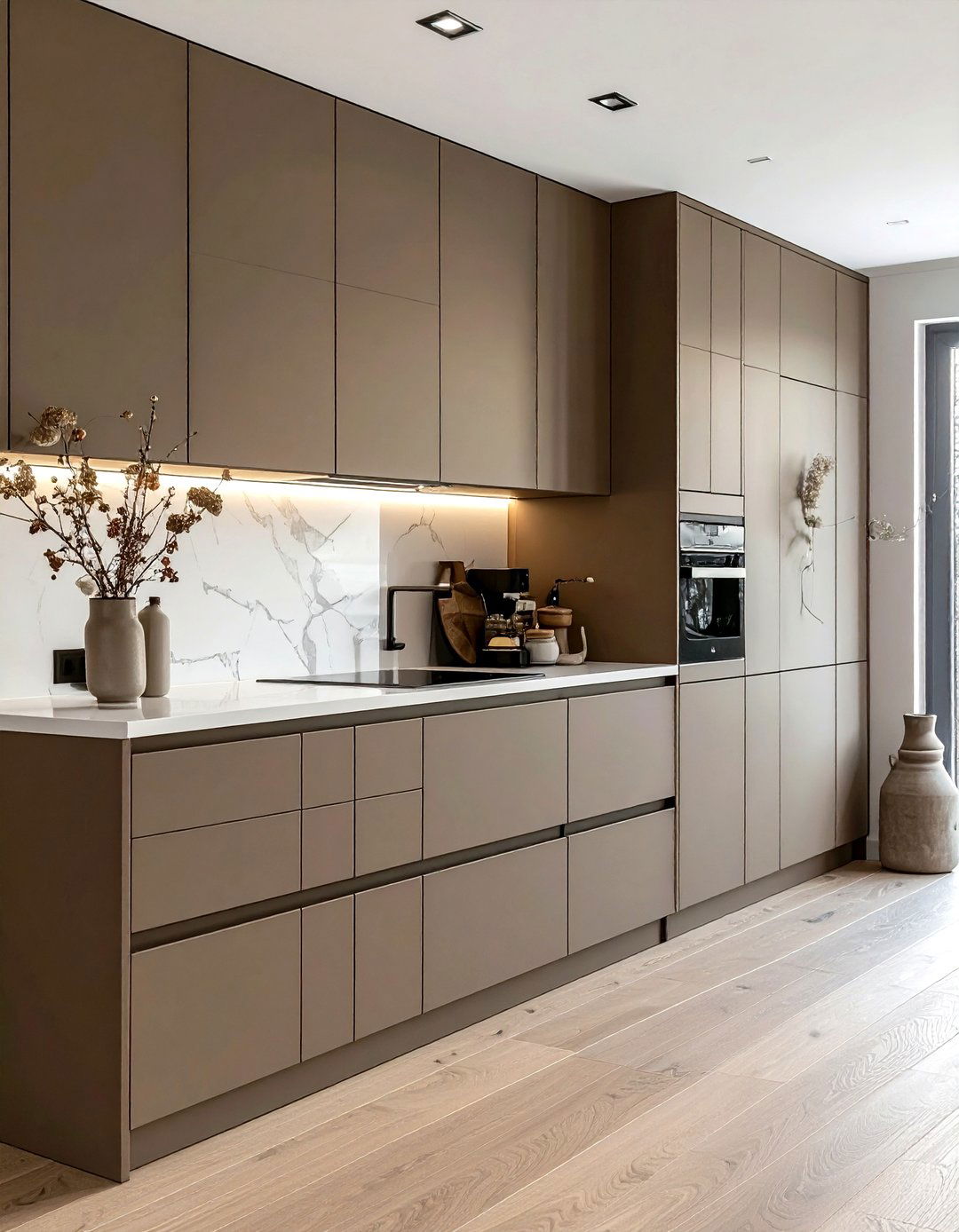 Modern taupe kitchen cabinets - 30 taupe kitchen ideas