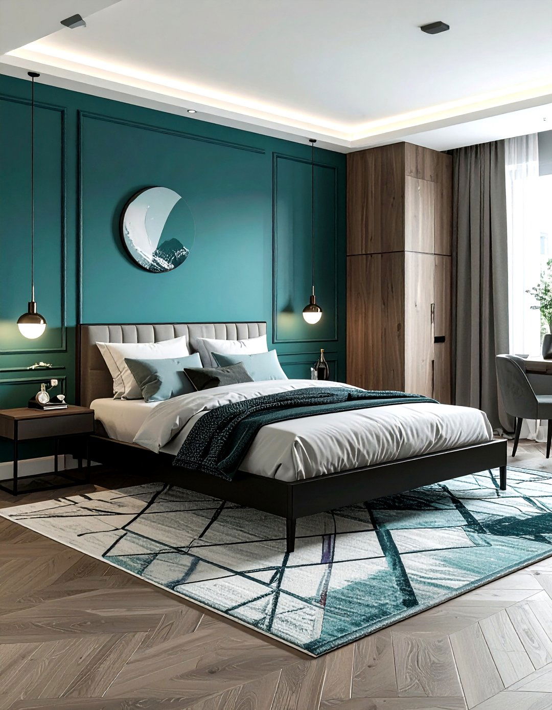 Modern teal bedroom - 30 cool teal bedroom ideas