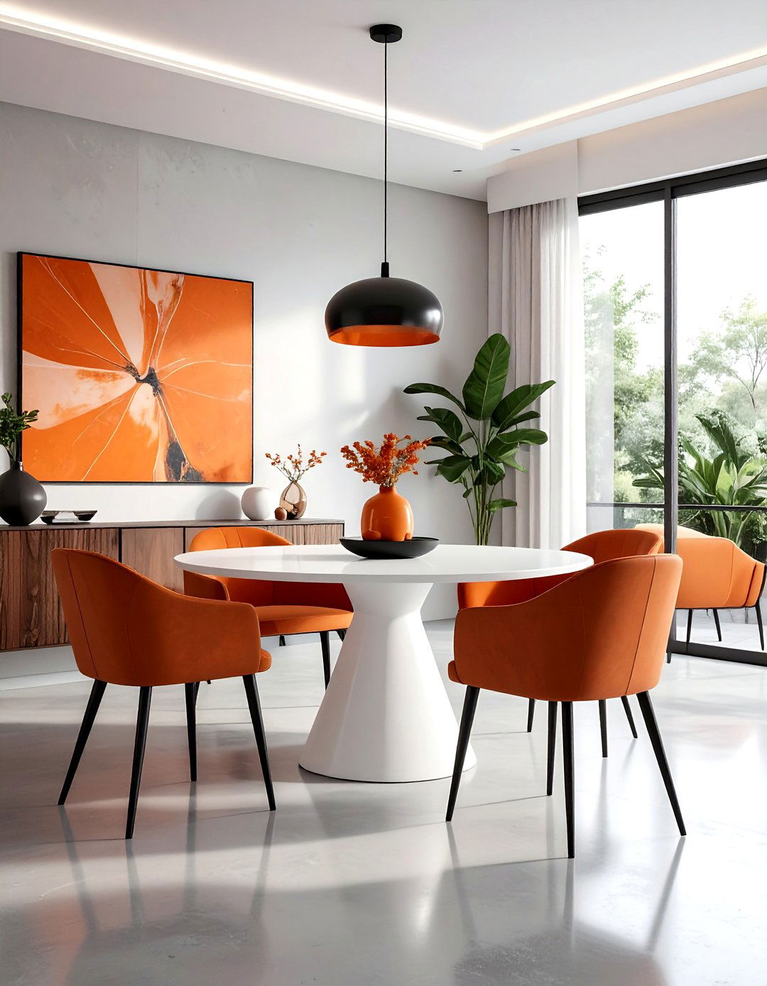 Modern terracotta dining - 30 terracotta dining room ideas