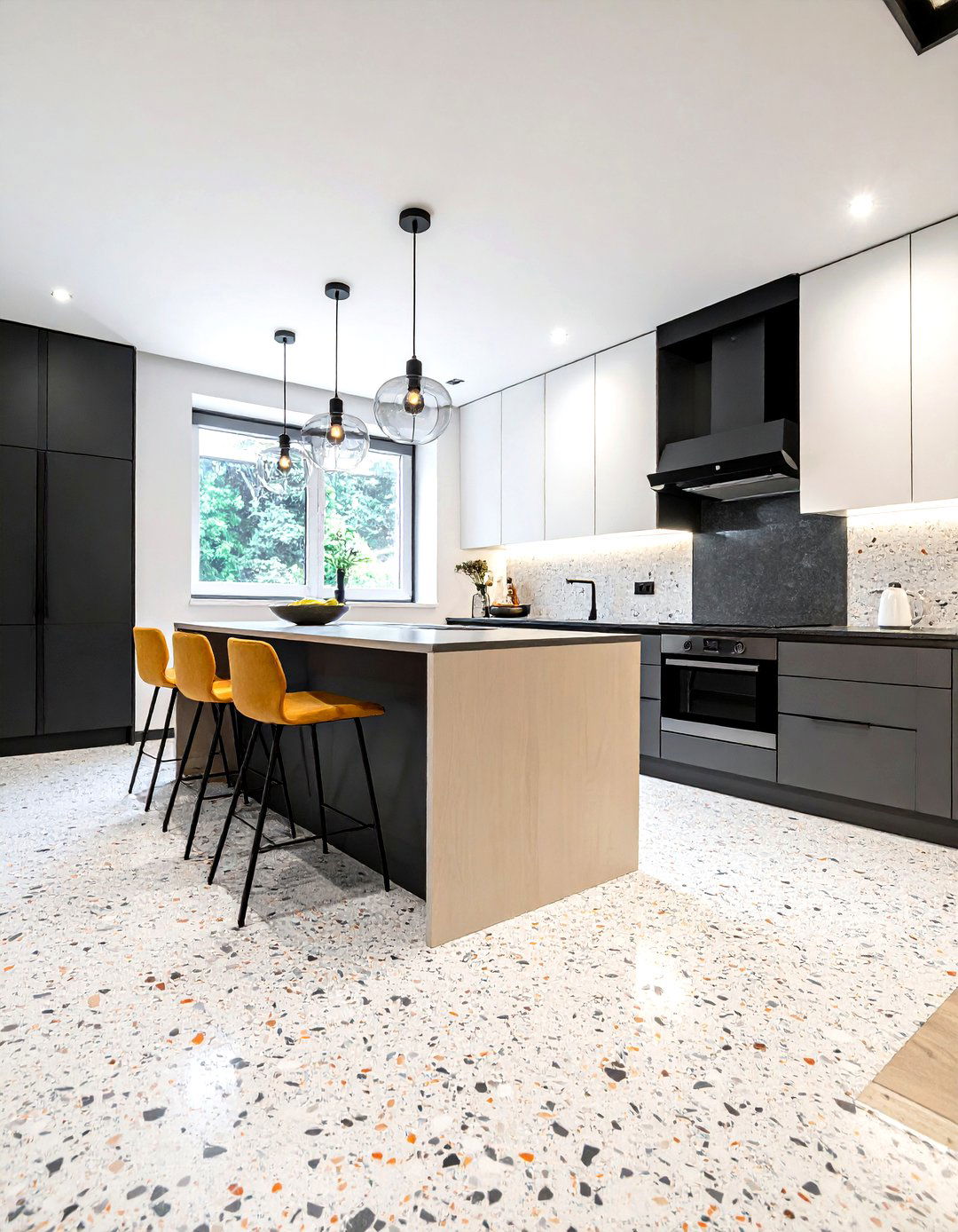 Modern terrazzo kitchen floor - 30 terrazzo floor kitchen ideas
