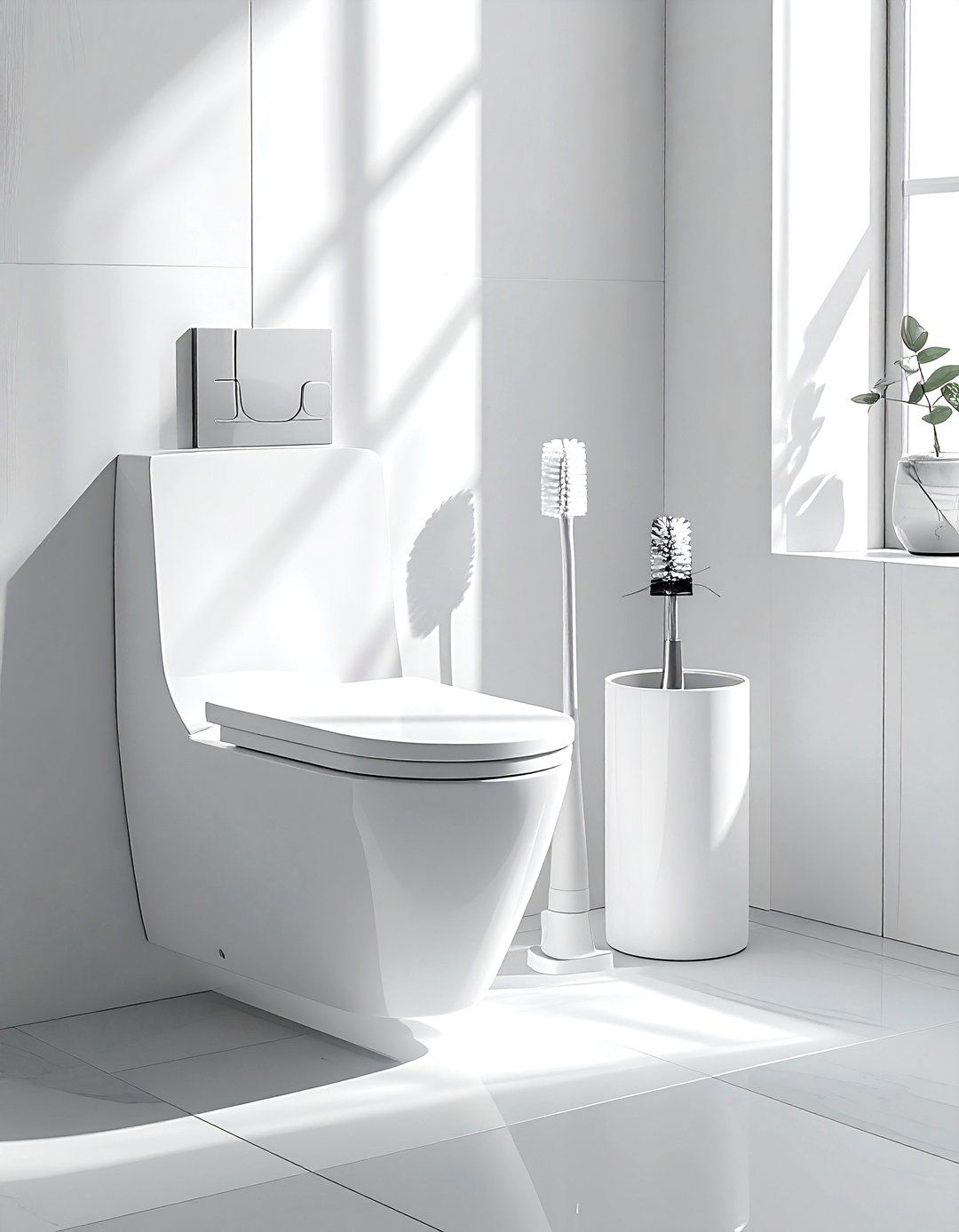 Modern toilet brush set - 30 toilet brush holder ideas