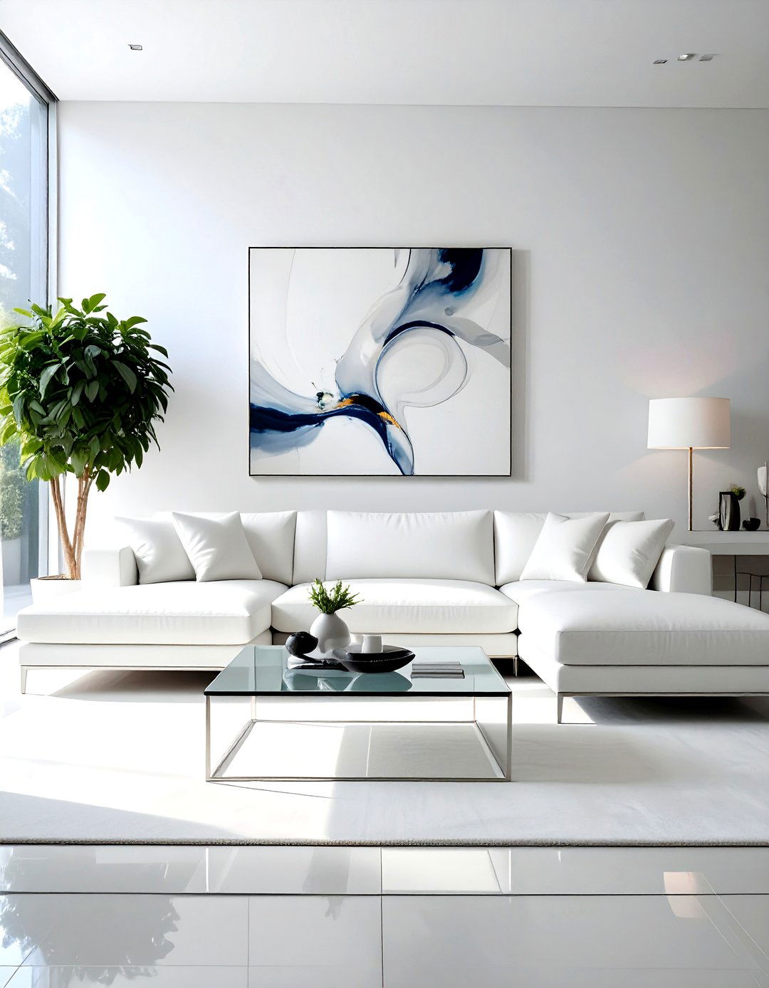 Modern white living room - 30 minimalist white living room ideas