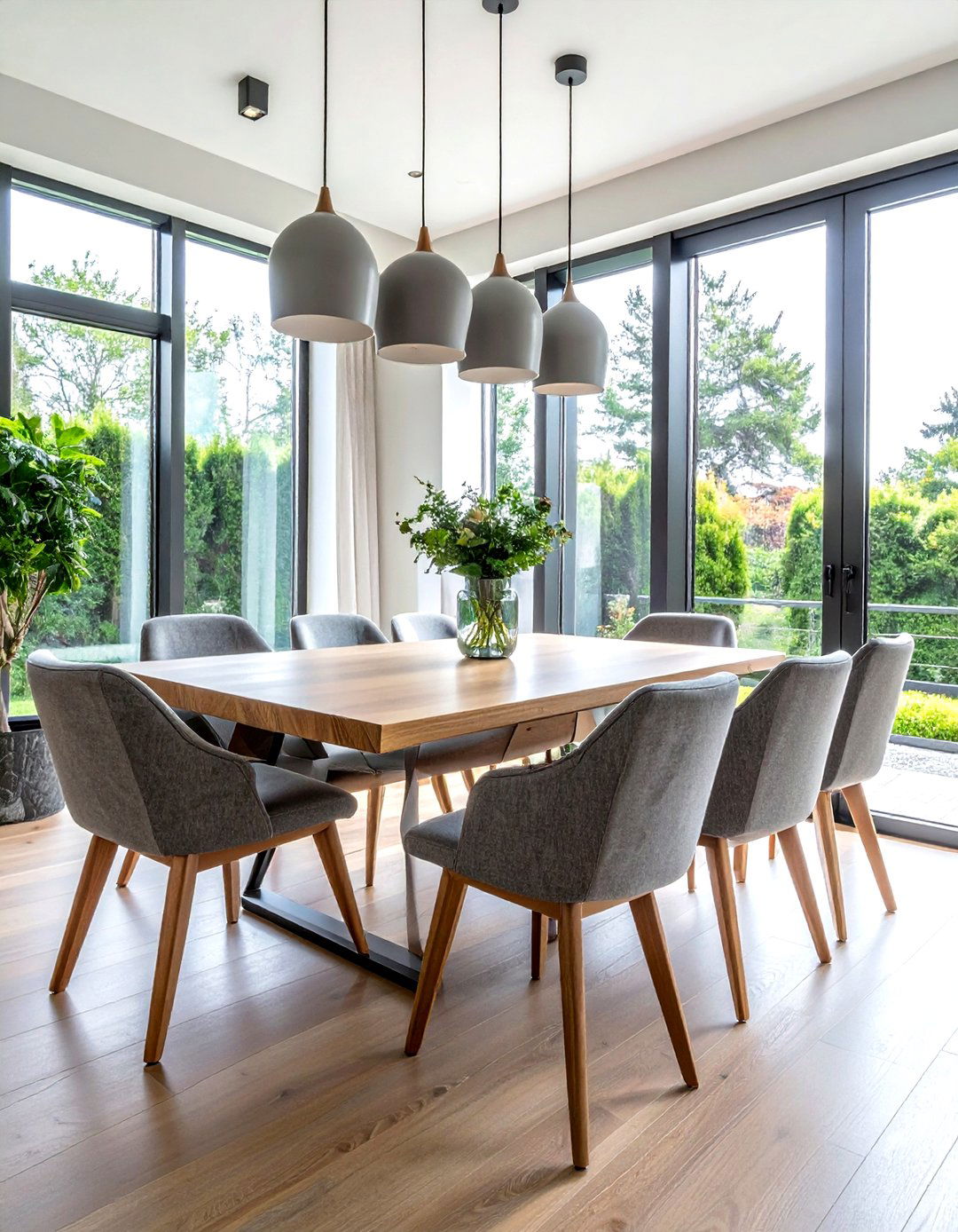 Modern wood trestle table - 30 trestle dining table ideas