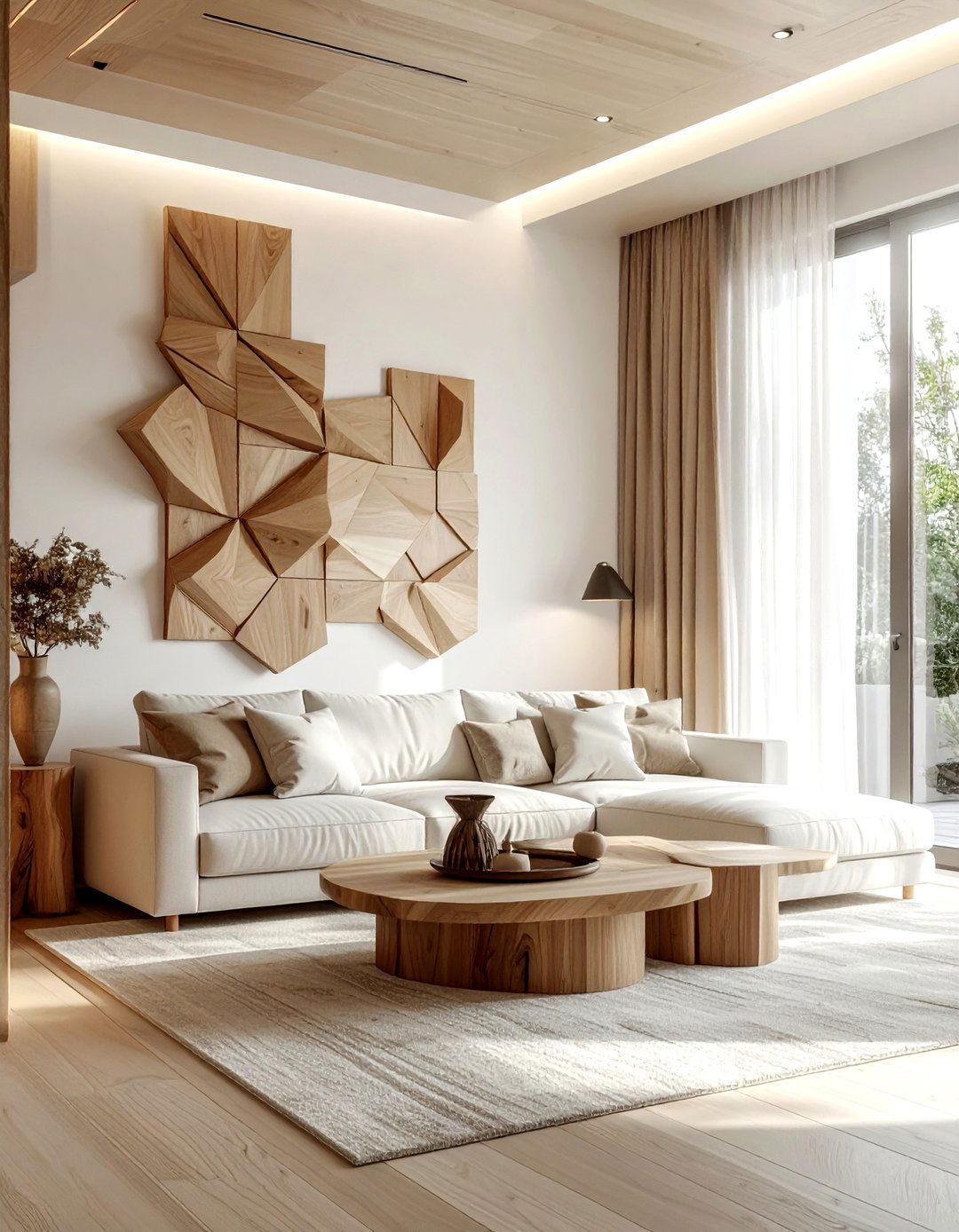 Modern wood wall art - 30 light wood decor ideas