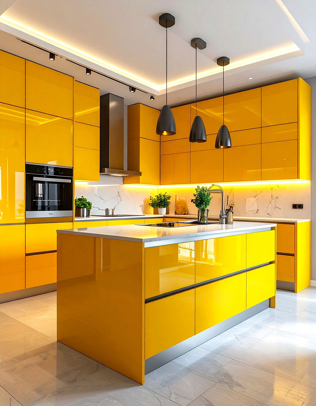 Modern yellow kitchen - 30 yellow kitchen decor ideas