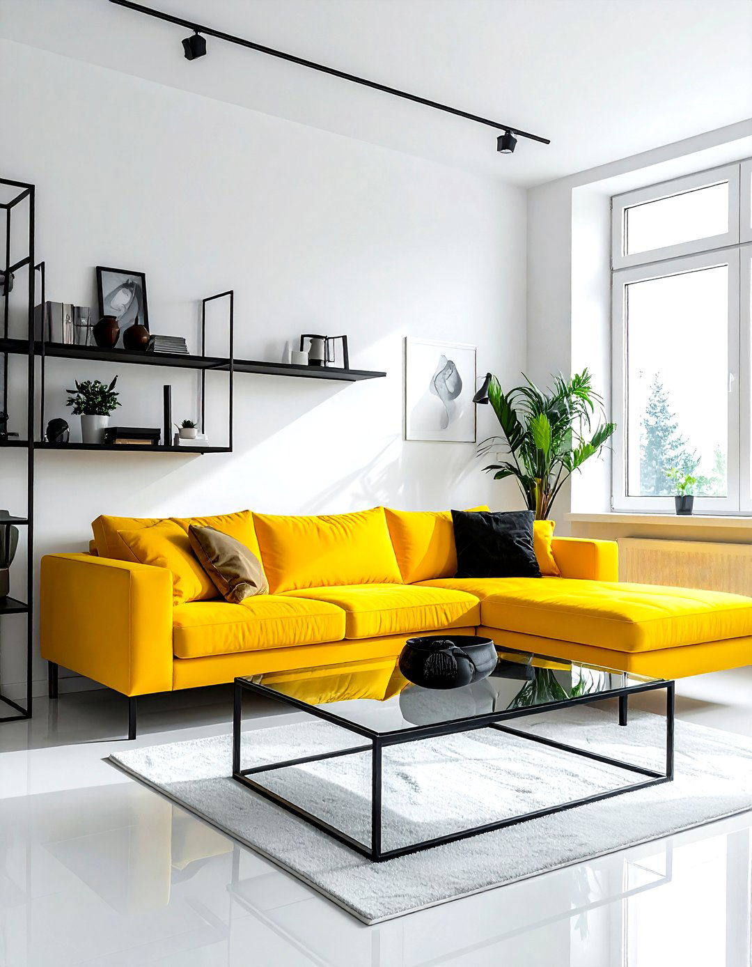 Modern yellow living room - 30 yellow living room decor ideas