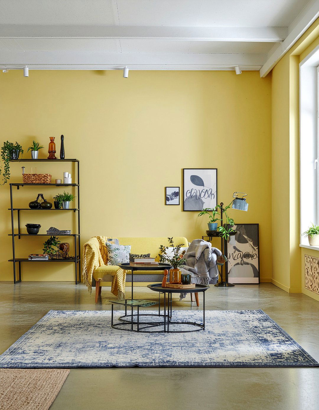 Modern yellow living room - 30 living room yellow walls